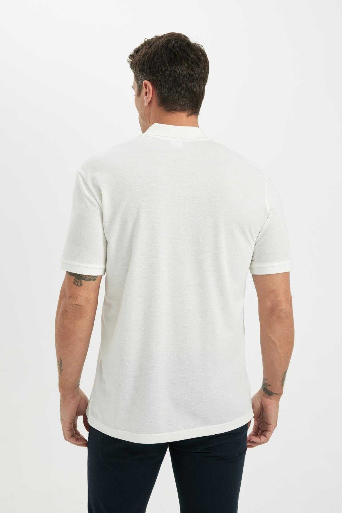 تیشرت یقه دار آستین کوتاه معمولی جدید