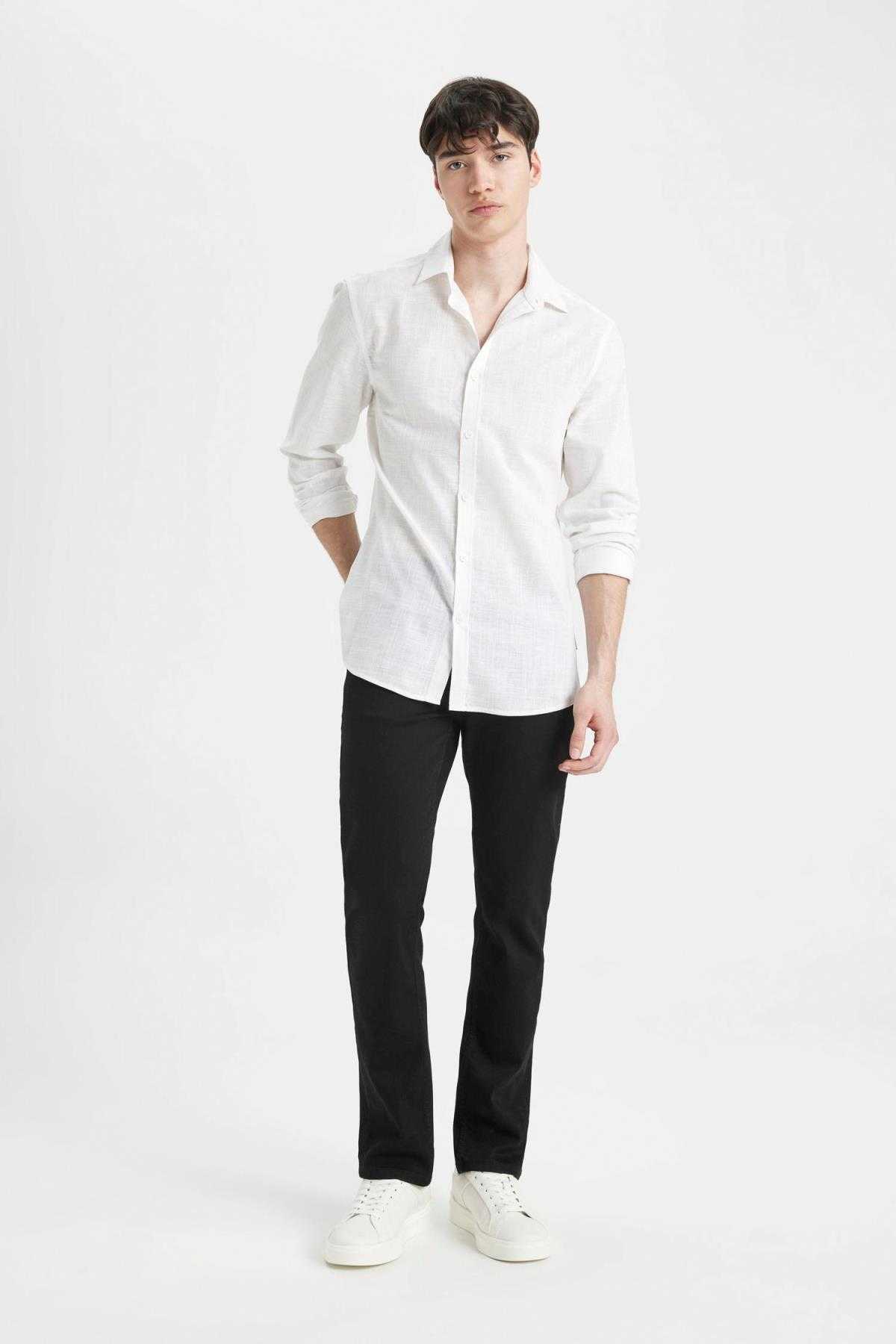 شلوار جین مدل Regular Fit Normal Ford Pipe Leg Jean