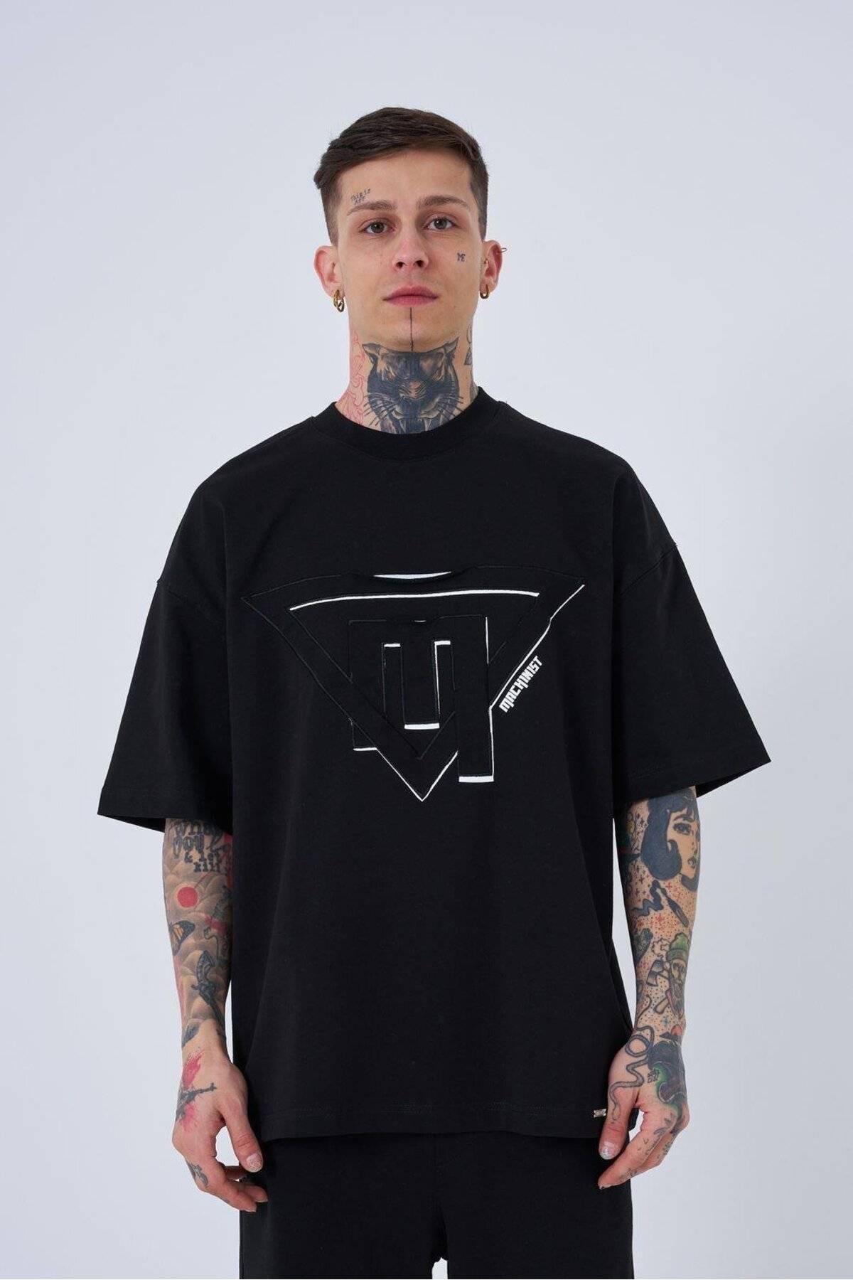 تیشرت مردانه سه گانه قهوه ای چاپ شده