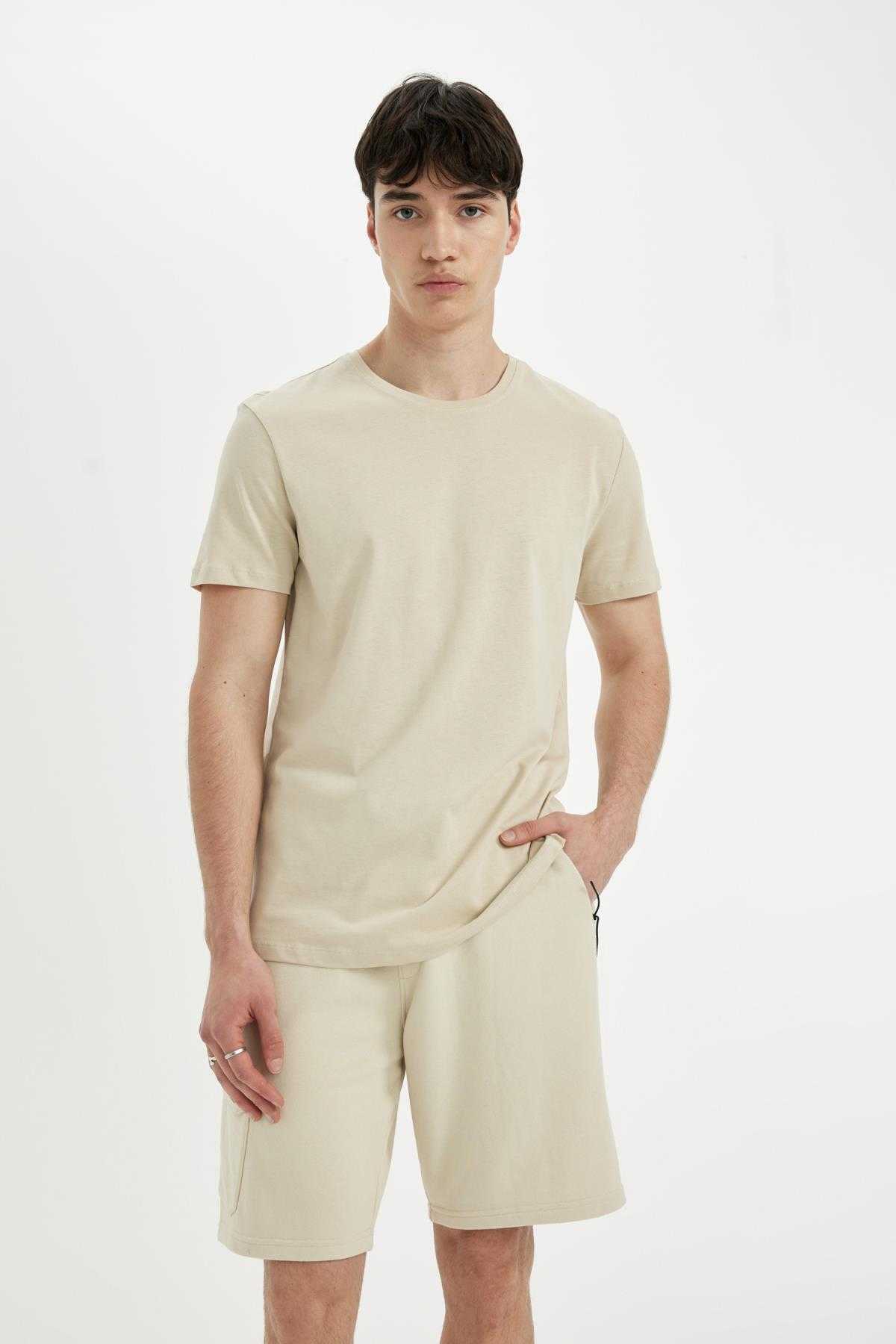 شلوارک ساق پای راست با تناسب منظم