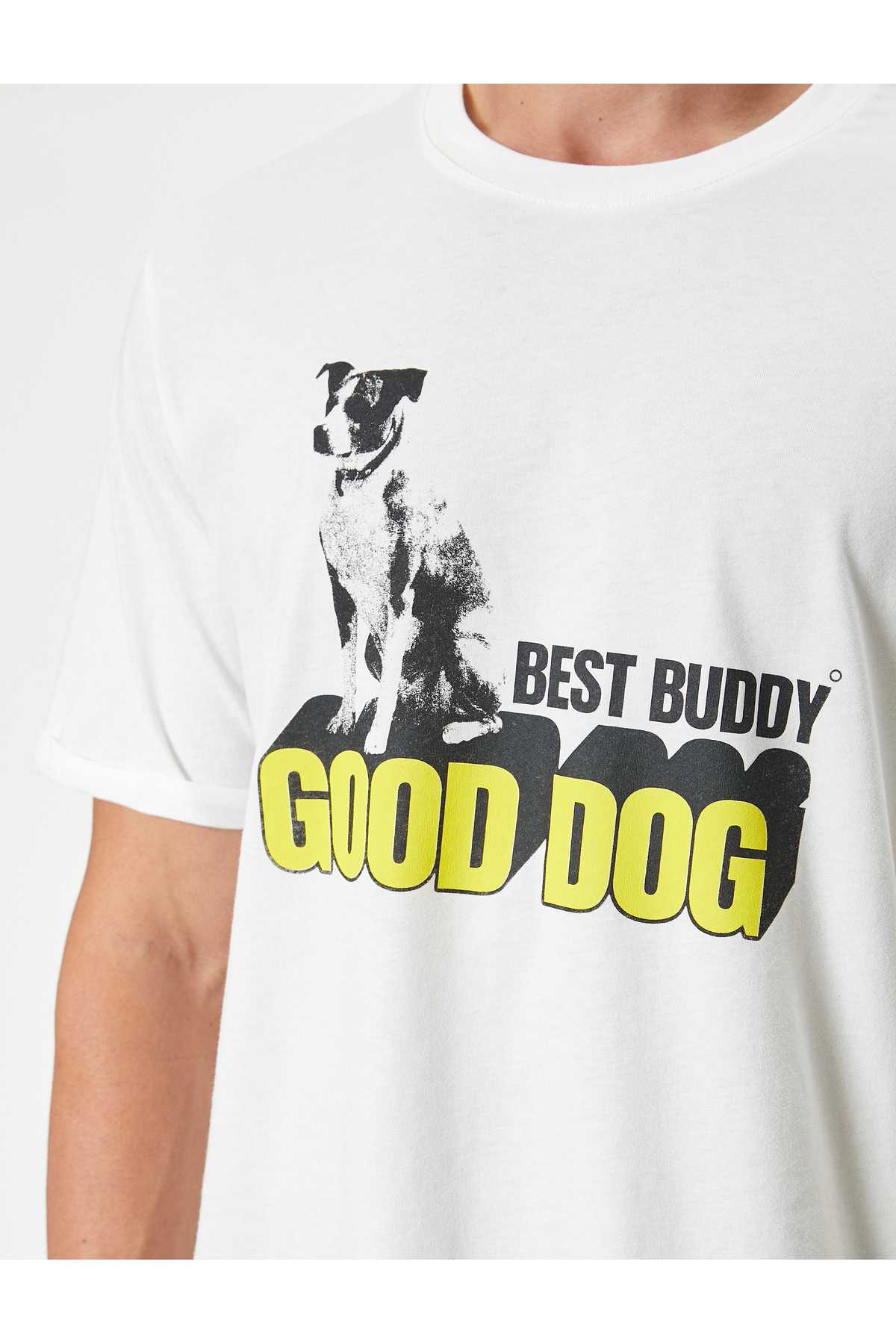 طرح تیشرت پایه با جزئیات آستین چاپ شده آستین کوتاه یقه خدمه نخی