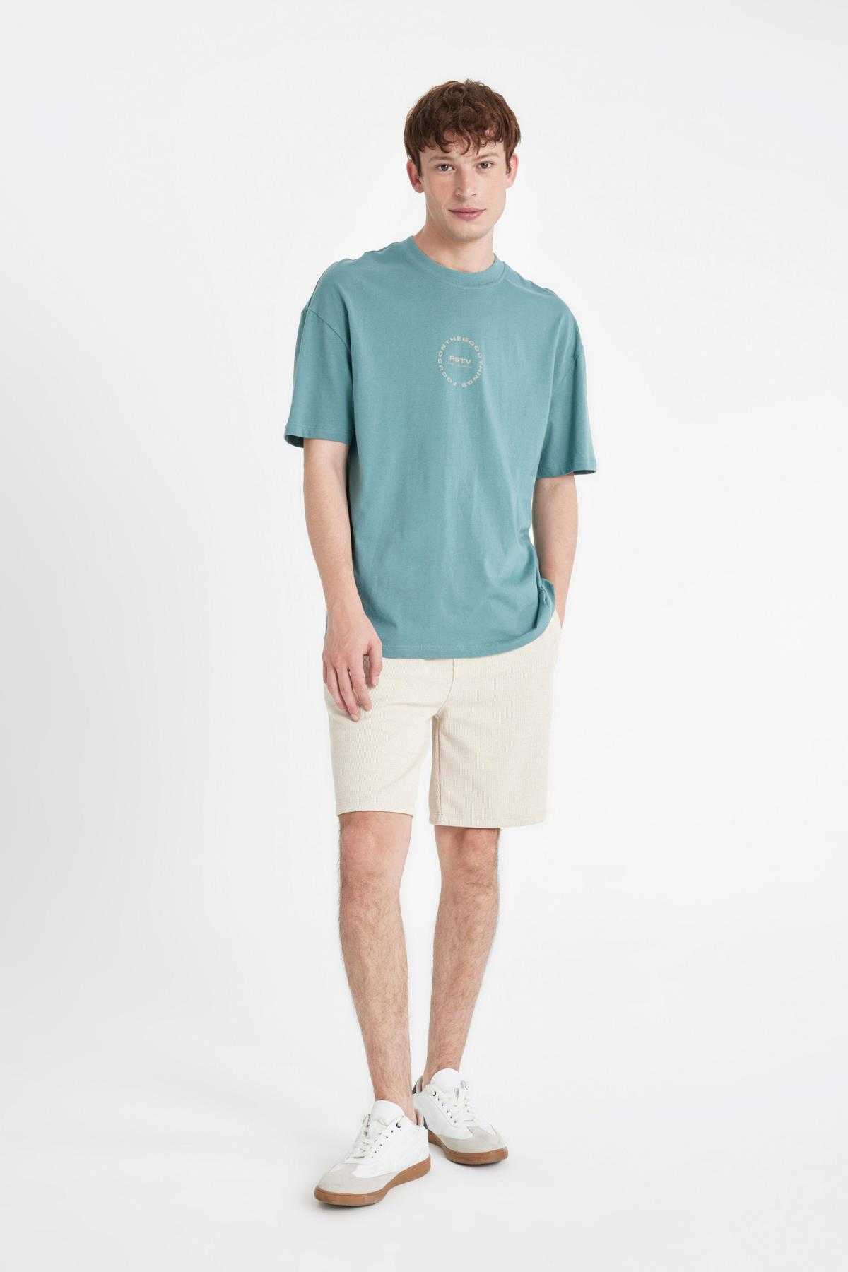 شورت پارچه ای سلانیک با تناسب معمولی