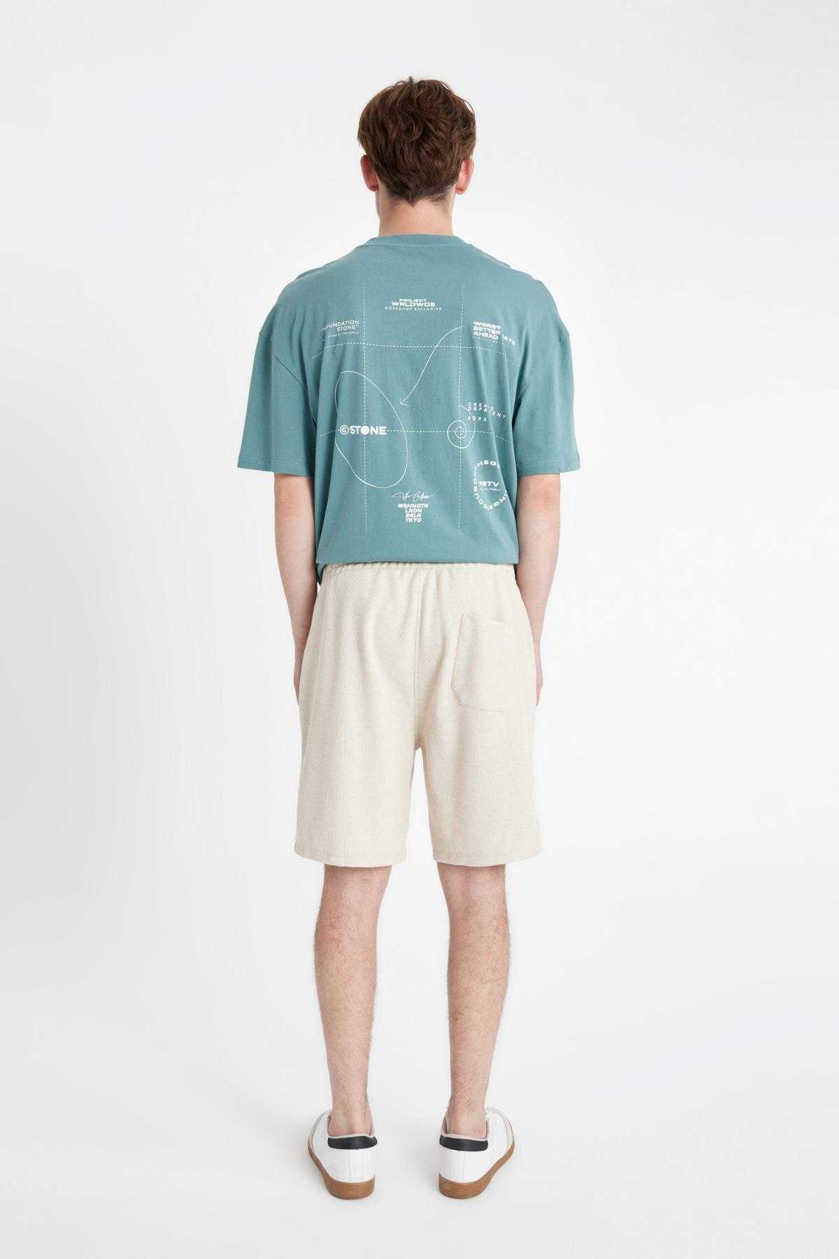 شورت پارچه ای سلانیک با تناسب معمولی