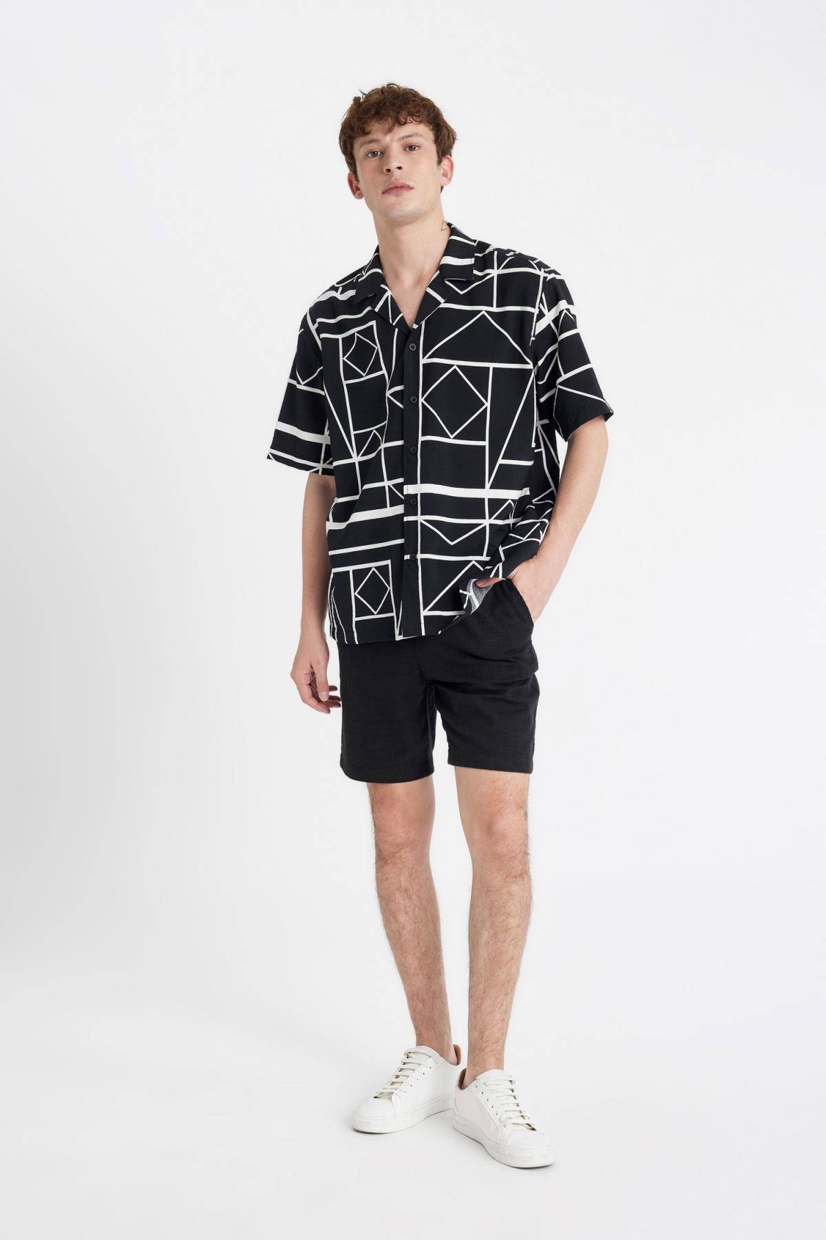 شلوارک برمودای نخی Relax Fit