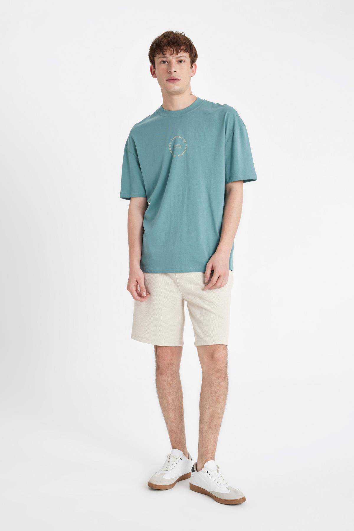 شورت پارچه ای سلانیک با تناسب معمولی