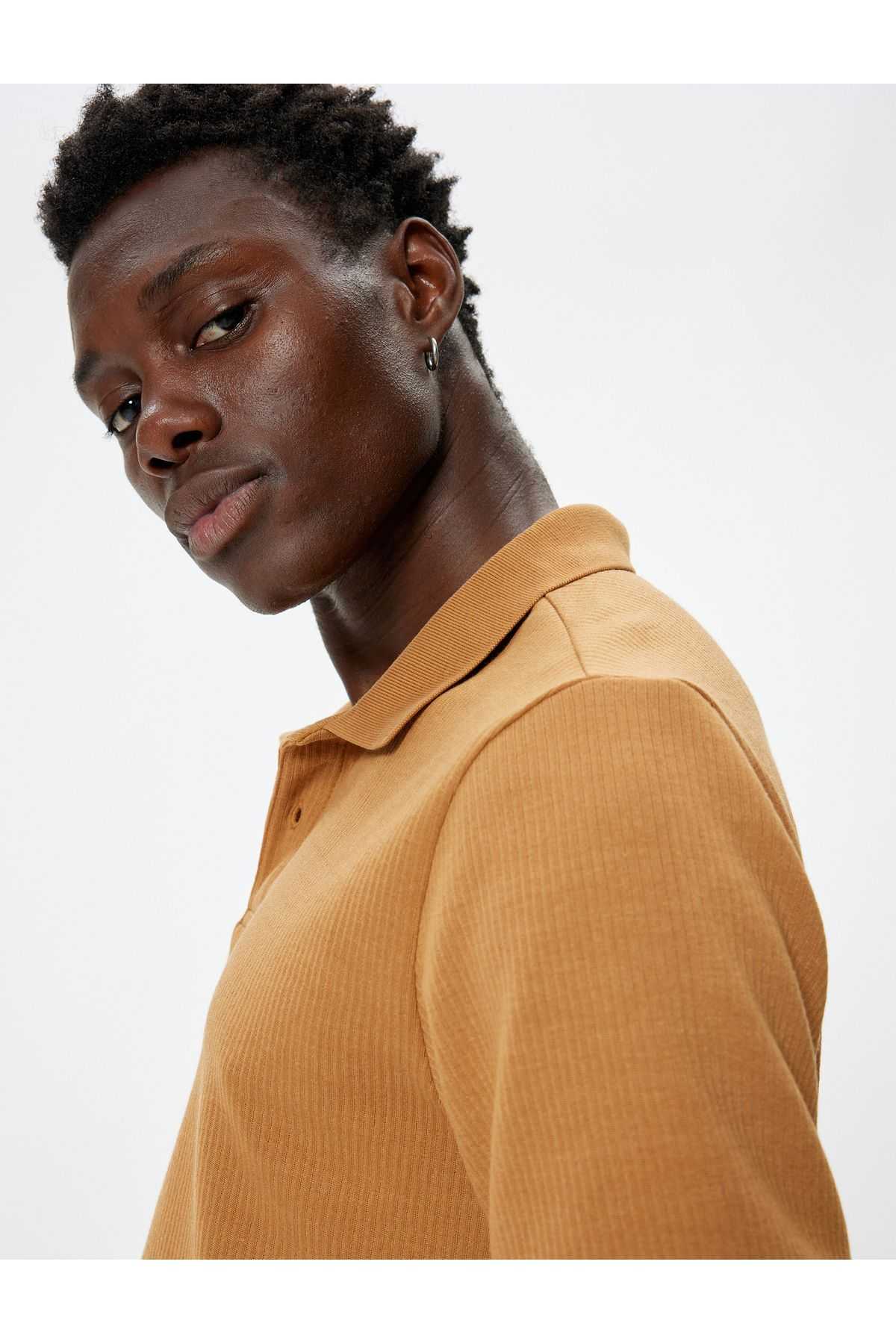 تیشرت یقه پولو آستین کوتاه ترکیب پنبه