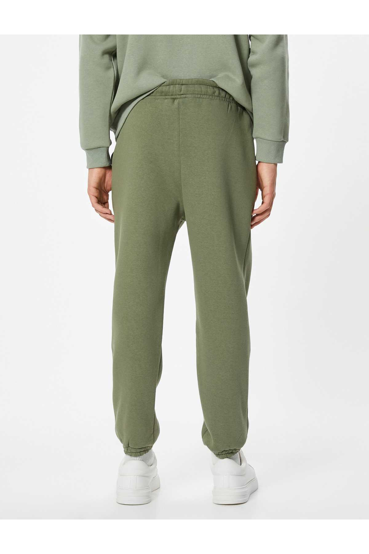 شلوار ورزشی Jogger با دور کمر توری و جزئیات جیب