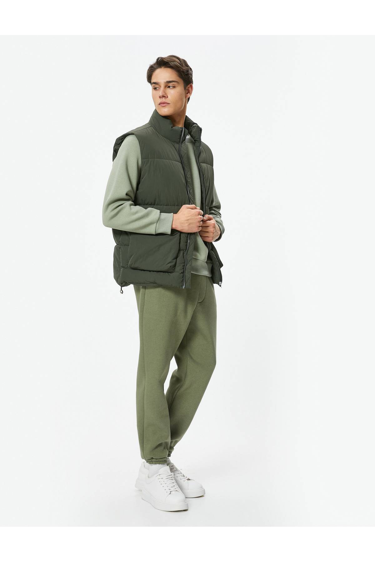 شلوار ورزشی Jogger با دور کمر توری و جزئیات جیب