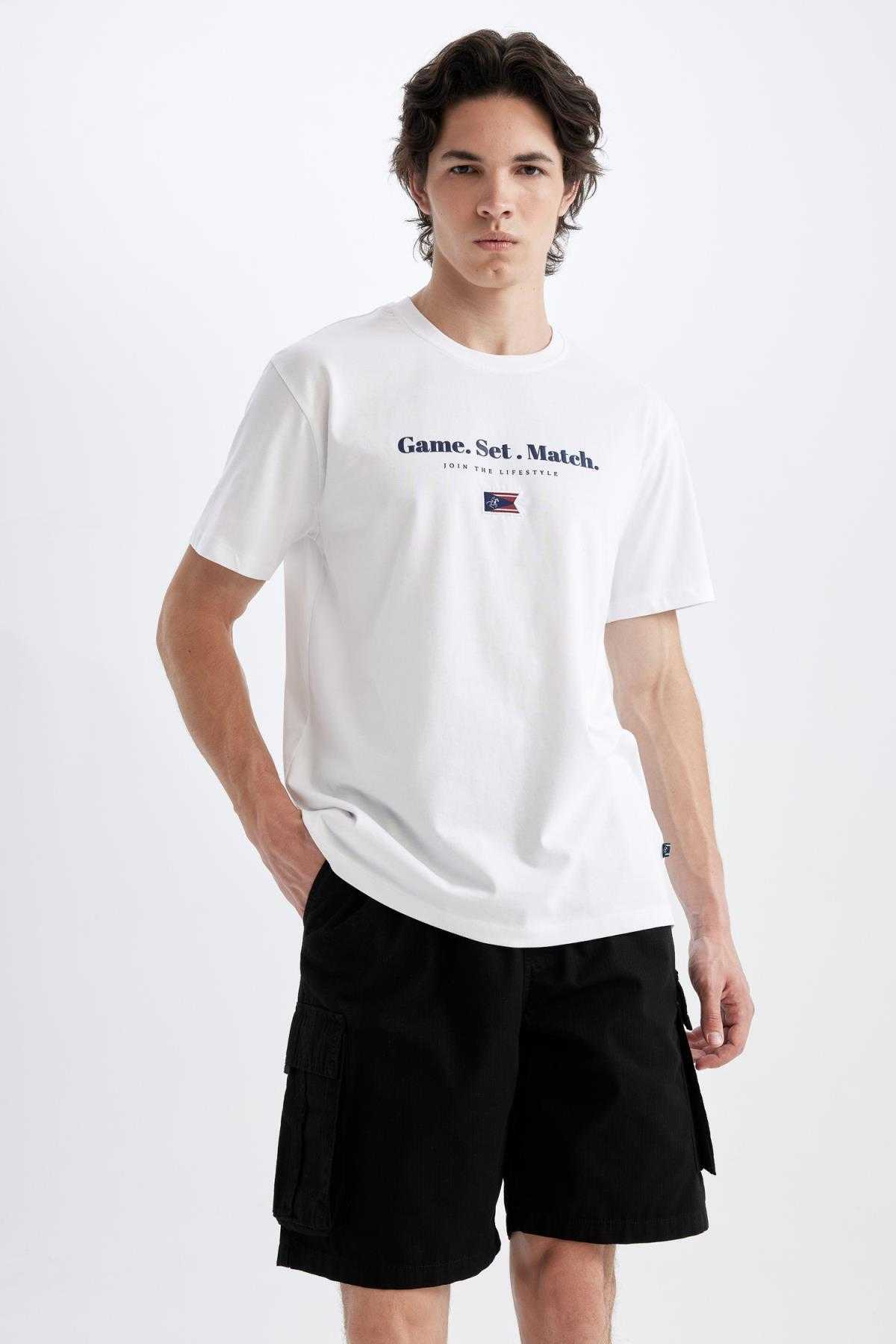 شلوارک شلوارک برمودا گاباردین با پای راست Relax Fit C5400ax24sm