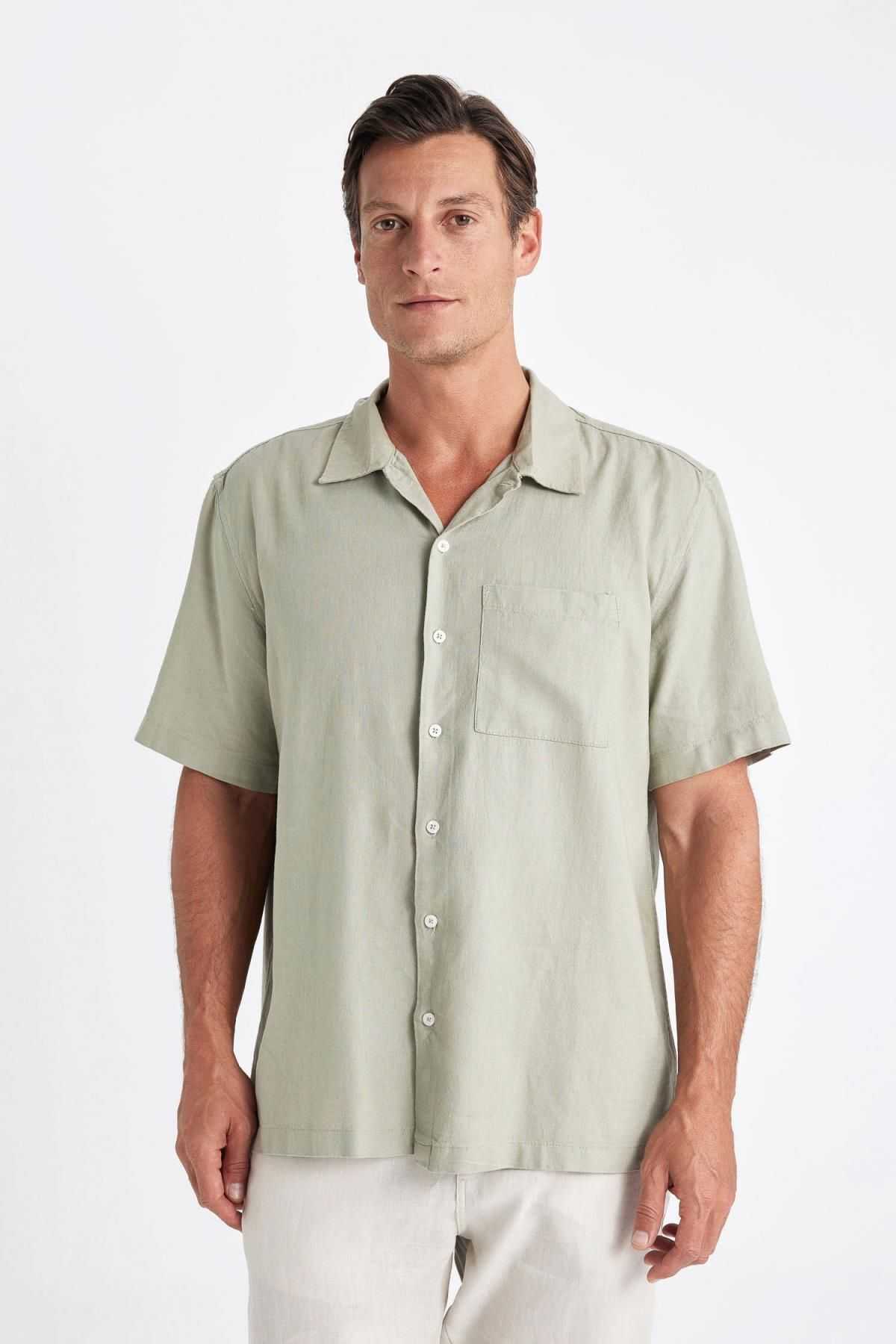 پیراهن آستین کوتاه یقه پولو ریلکس فیت