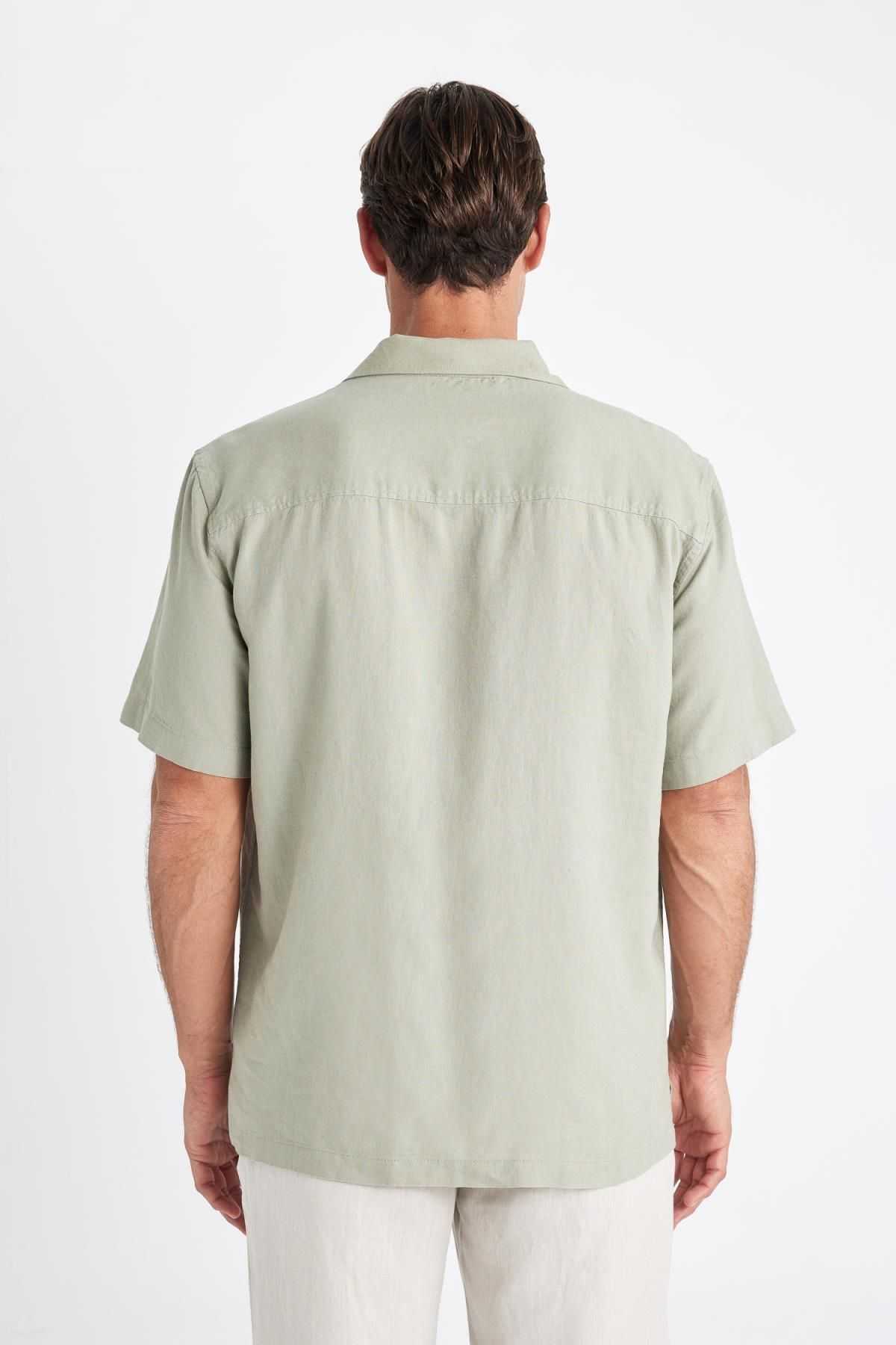 پیراهن آستین کوتاه یقه پولو ریلکس فیت