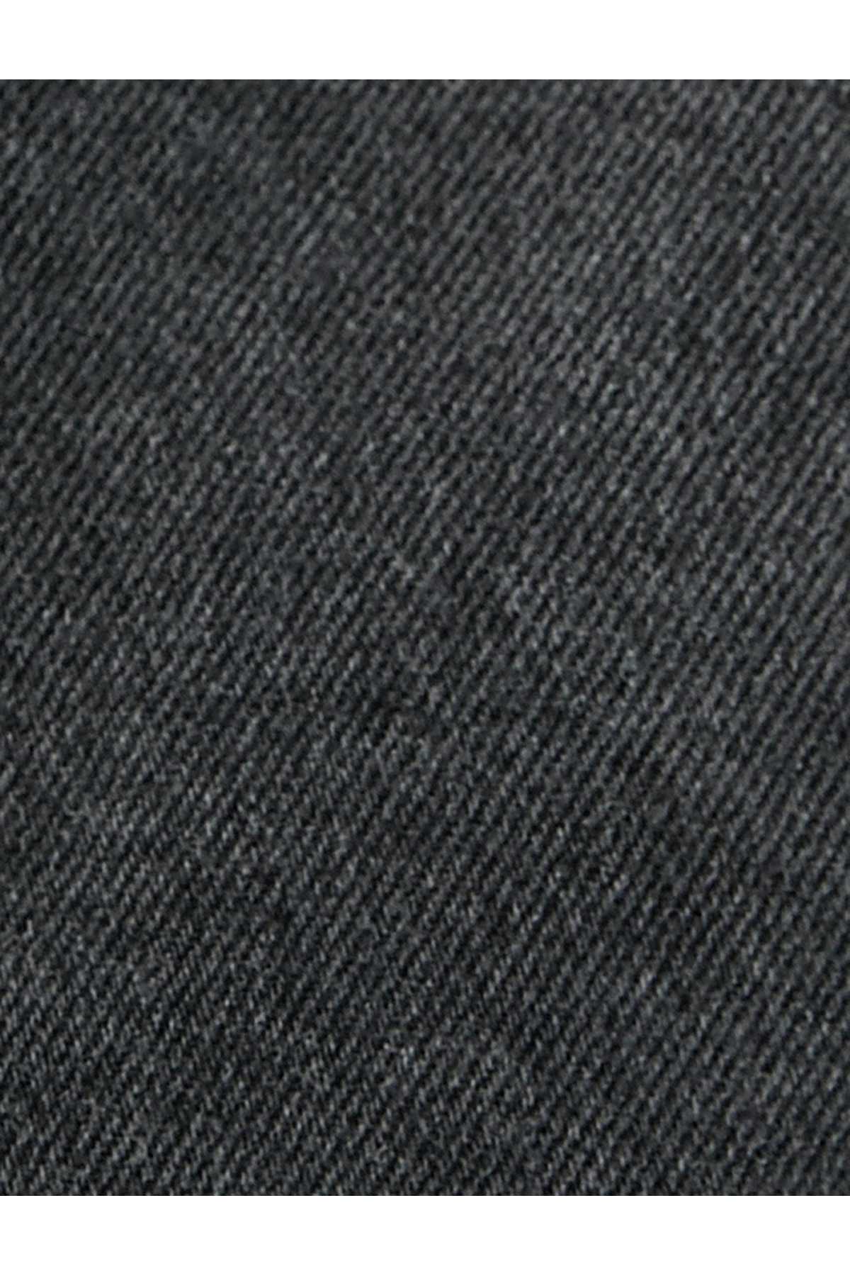 کت شلوار جین شسته آستین بلند تک جیب یقه کلاسیک با جزئیات