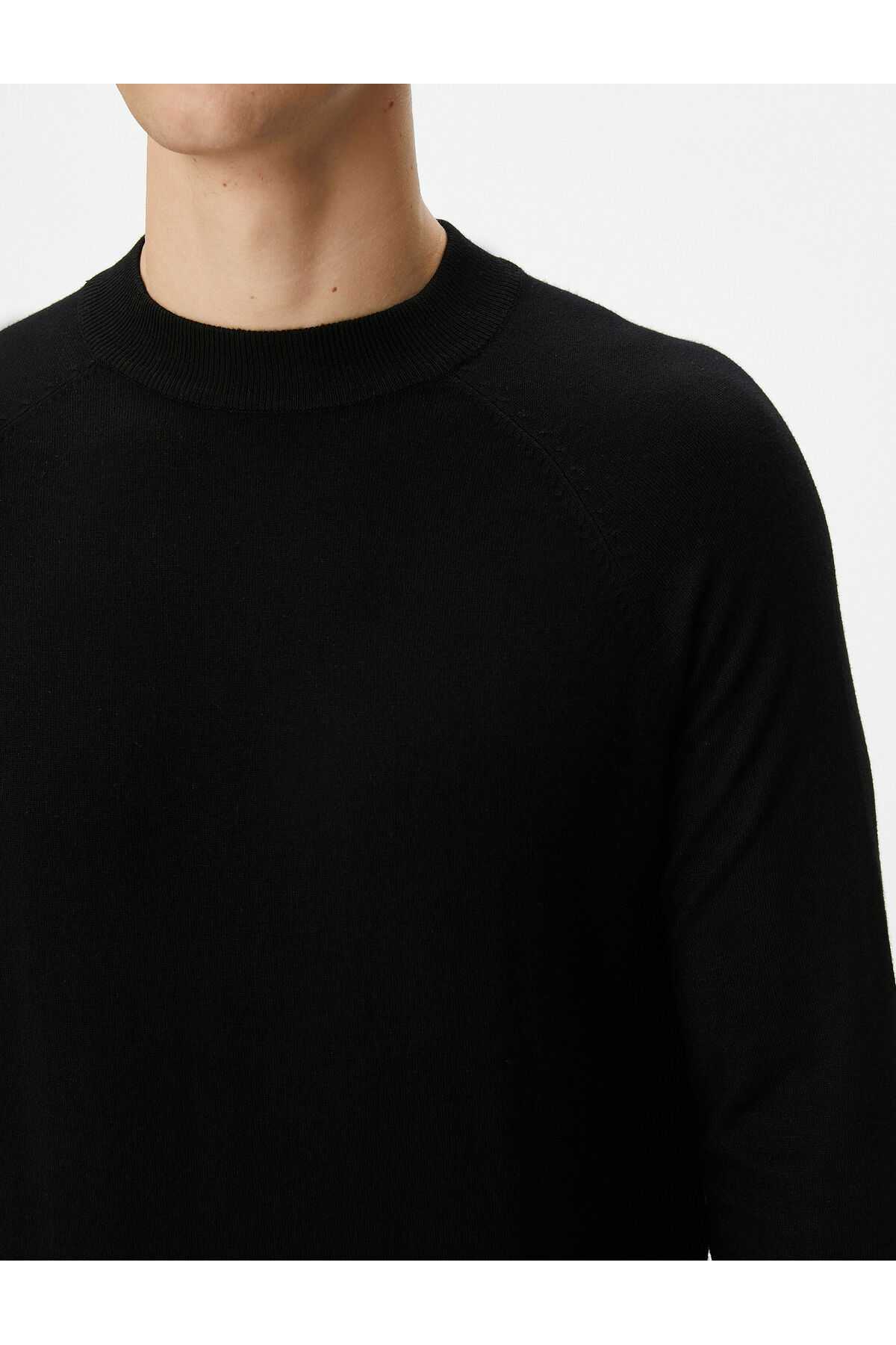 ژاکت بافتنی پایه آستین بلند یقه بلند