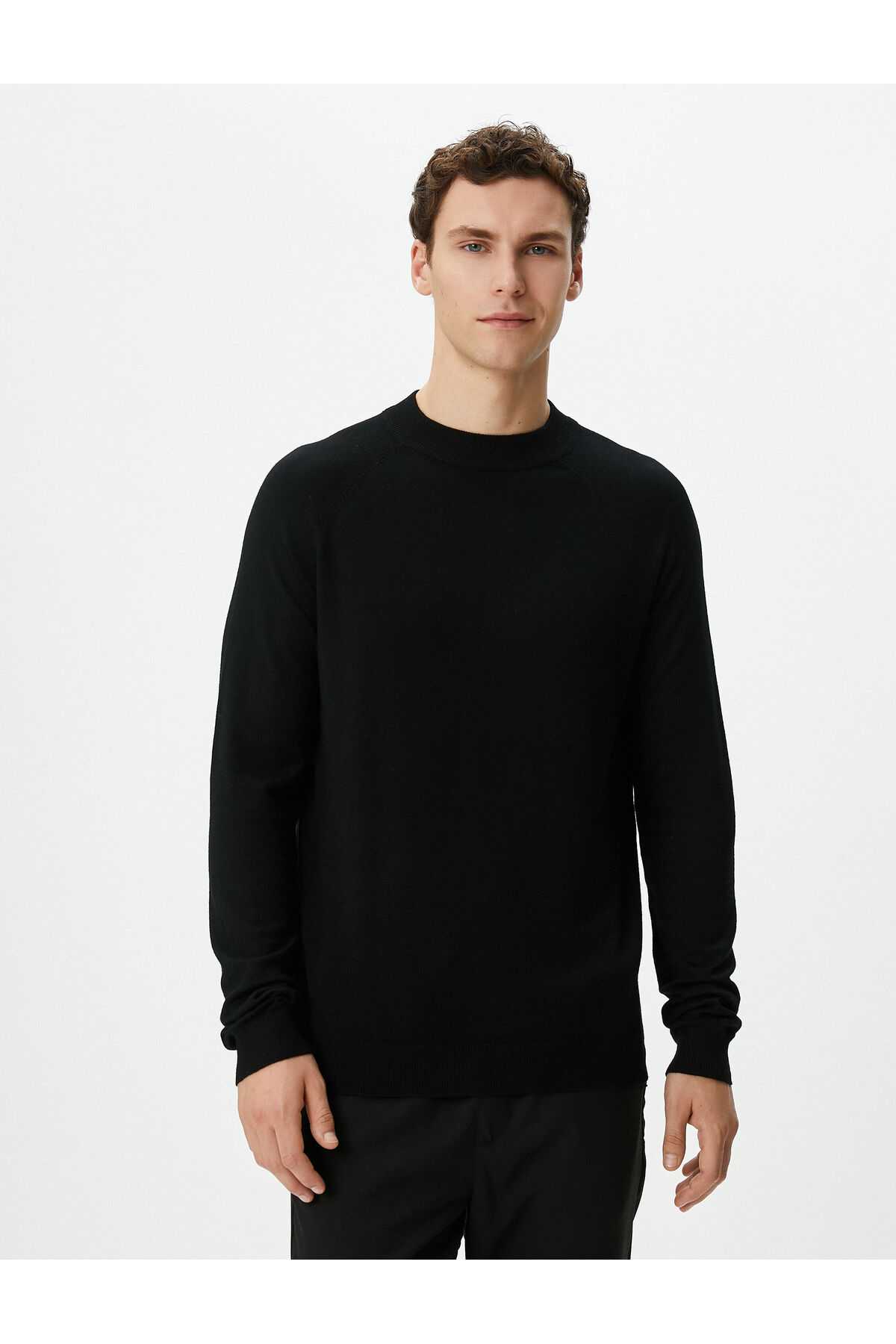 ژاکت بافتنی پایه آستین بلند یقه بلند