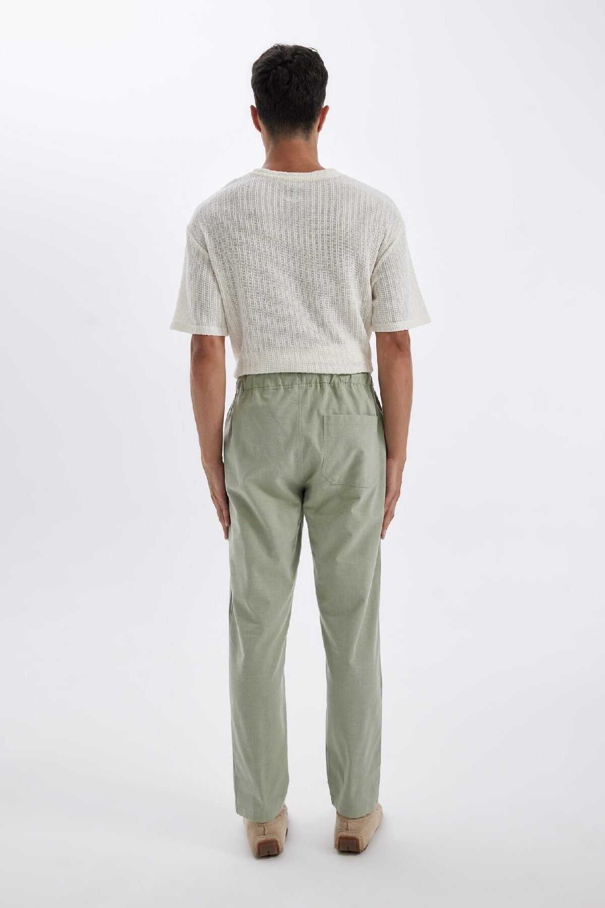 شلوار نخی لاغر جوگر