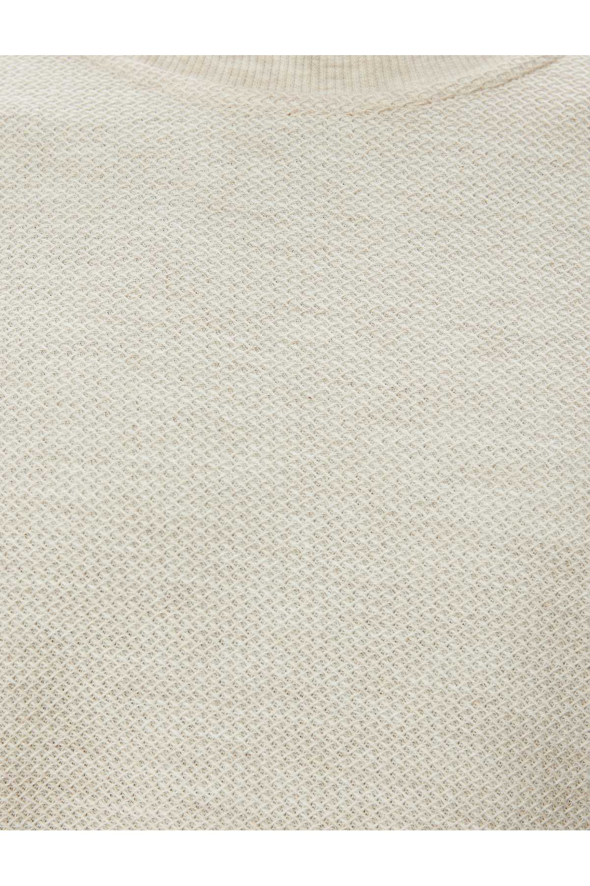 ترکیبی پنبه ای آستین بلند یقه خدمه پلیور پایه