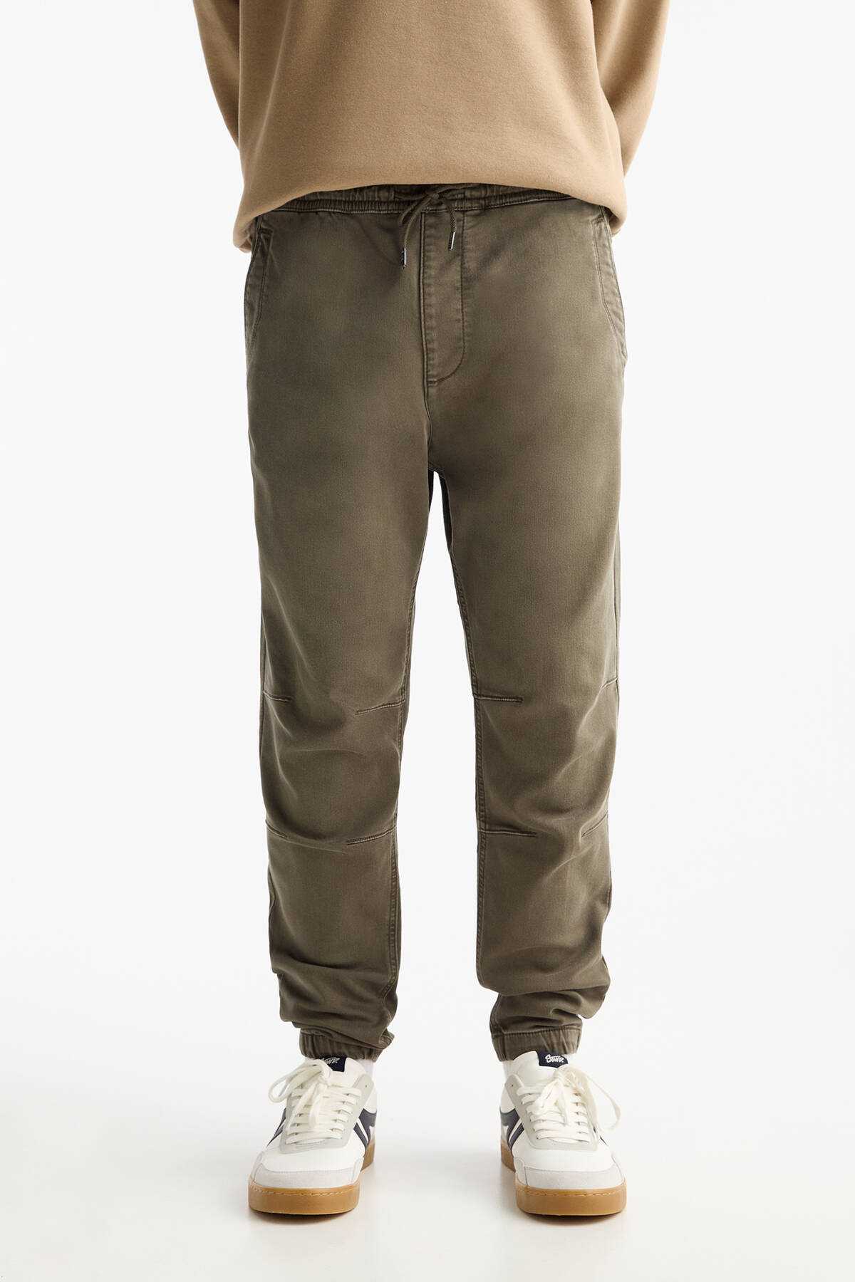 شلوار دودی بافتنی نرم