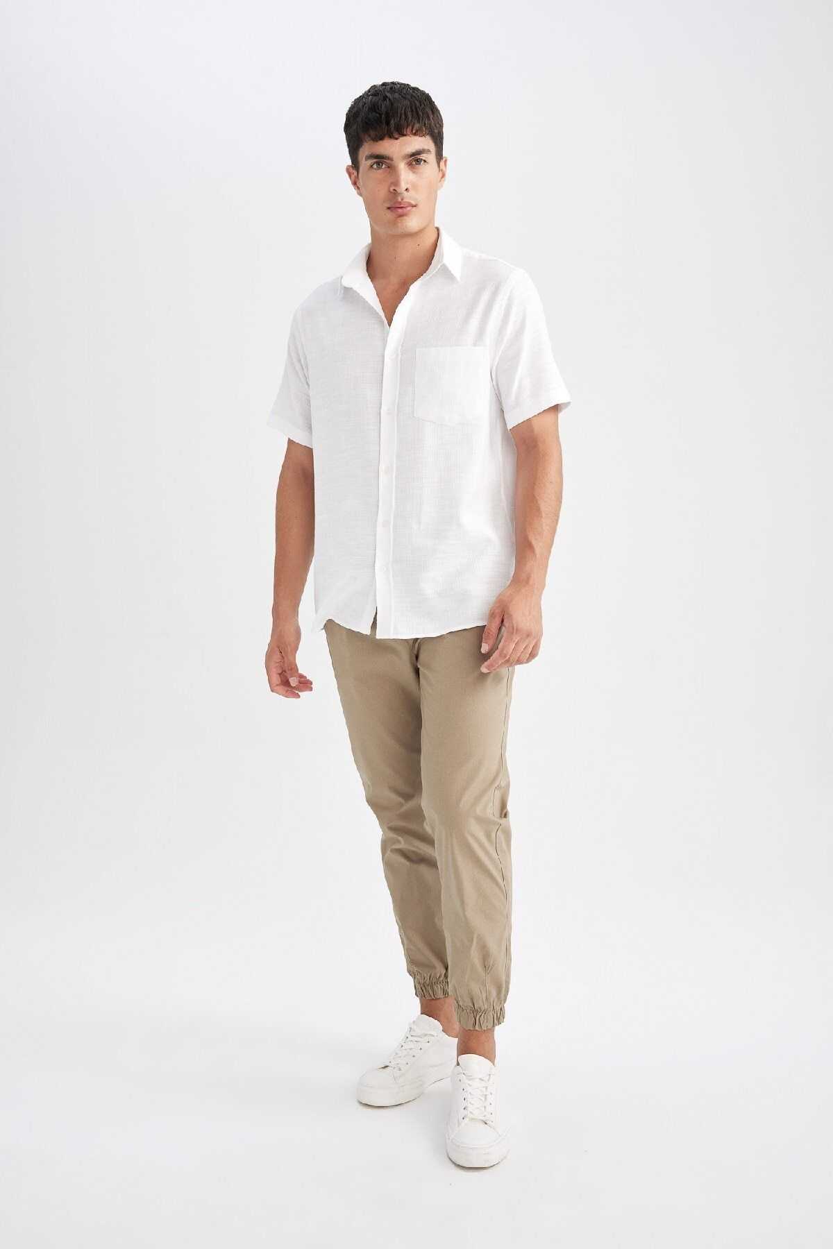 شلوار نخی الاستیک Leg Jogger D7782ax24au