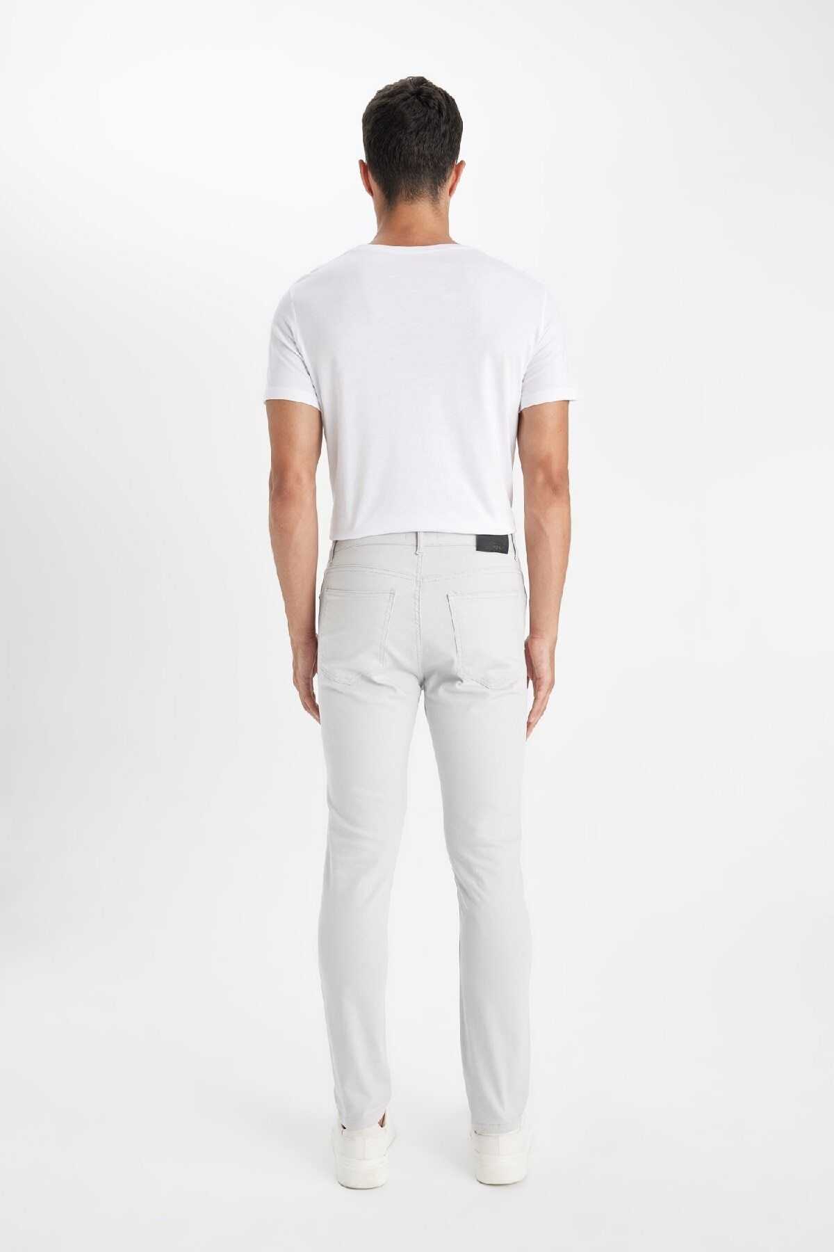 شلوار لاغر مردانه رنگ سنگی با جیب C9436ax24au