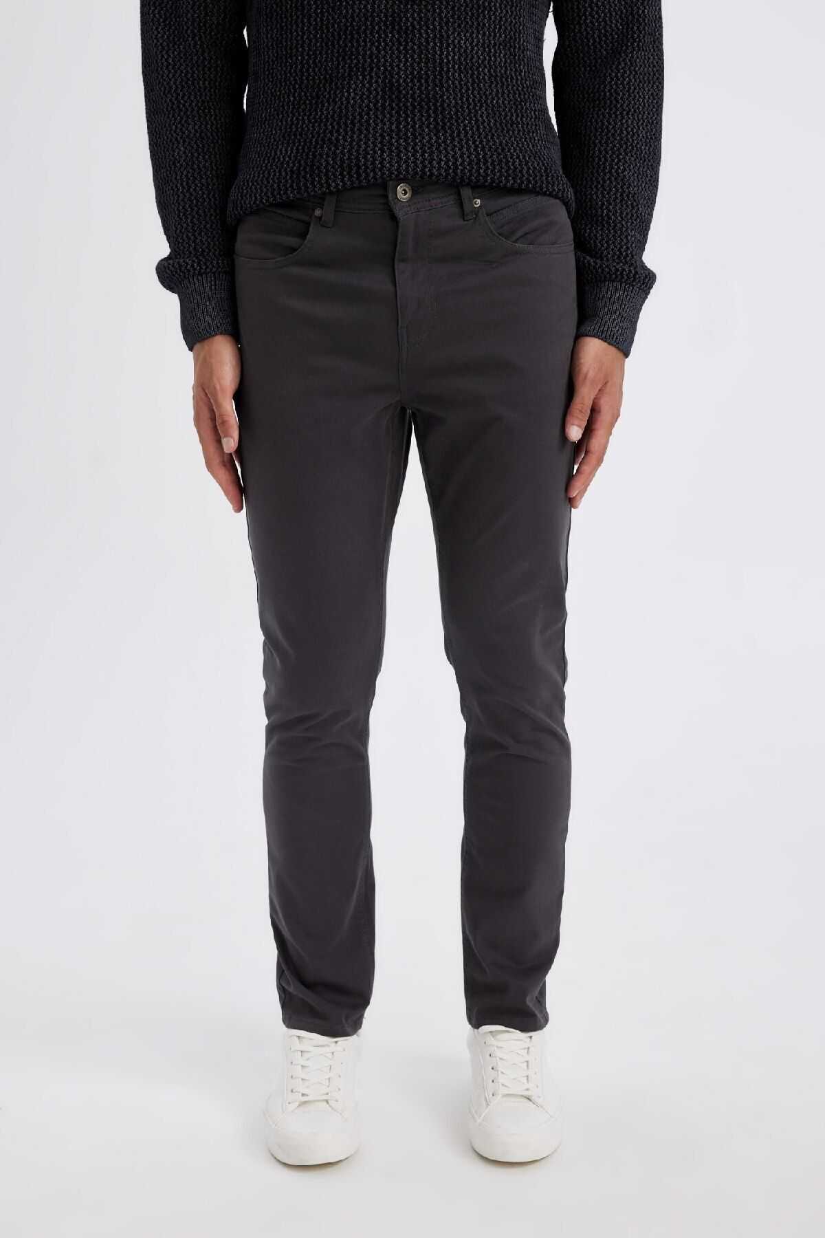 شلوار برزنتی لاغر خاکی شلوار نخی کشدار چینی لاغر C9441ax24au