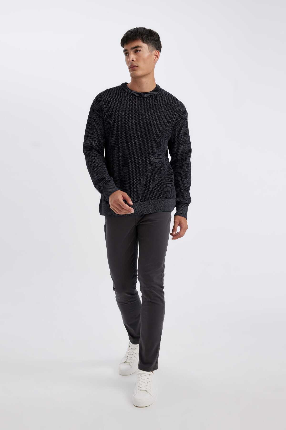 شلوار برزنتی لاغر خاکی شلوار نخی کشدار چینی لاغر C9441ax24au