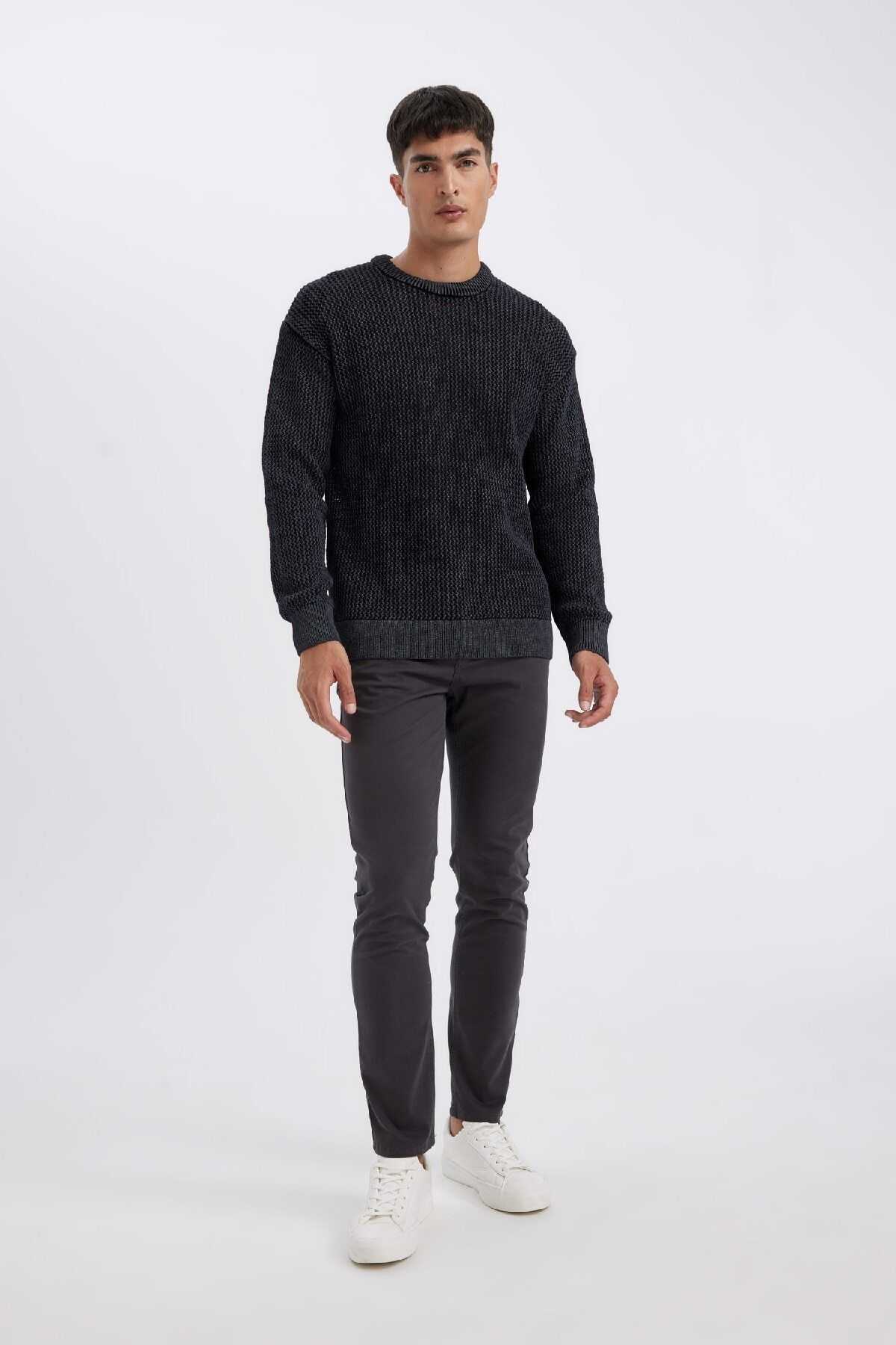 شلوار برزنتی لاغر خاکی شلوار نخی کشدار چینی لاغر C9441ax24au