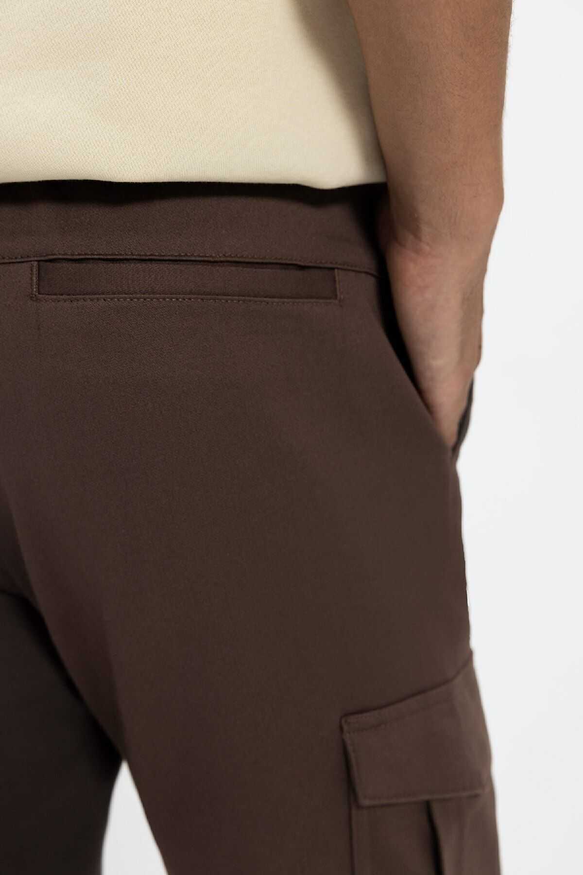 شلوار جیبی باری مردانه توری کمردار الاستیک ساق دونده D1044ax24au