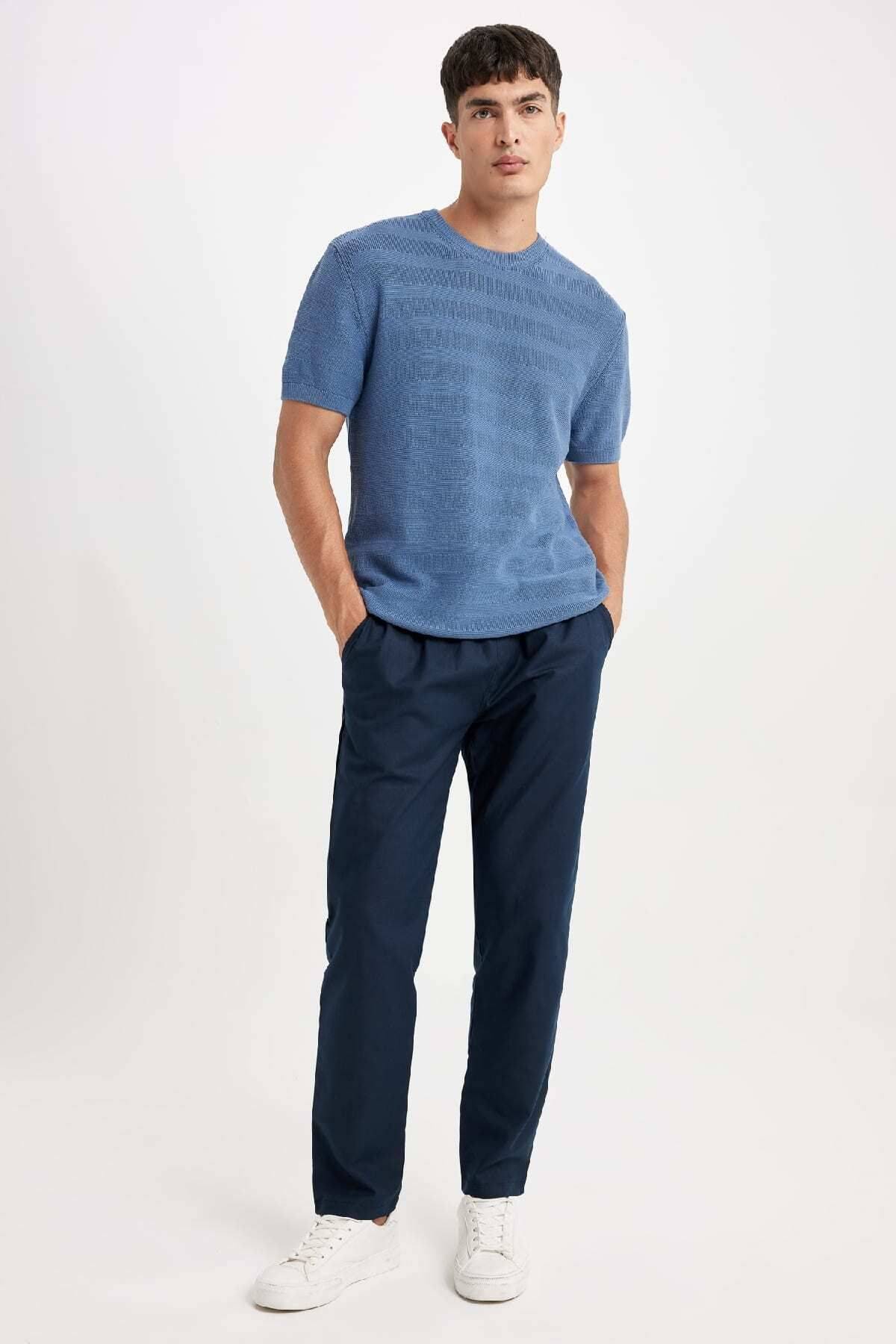 شلوار نخی لاغر جوگر