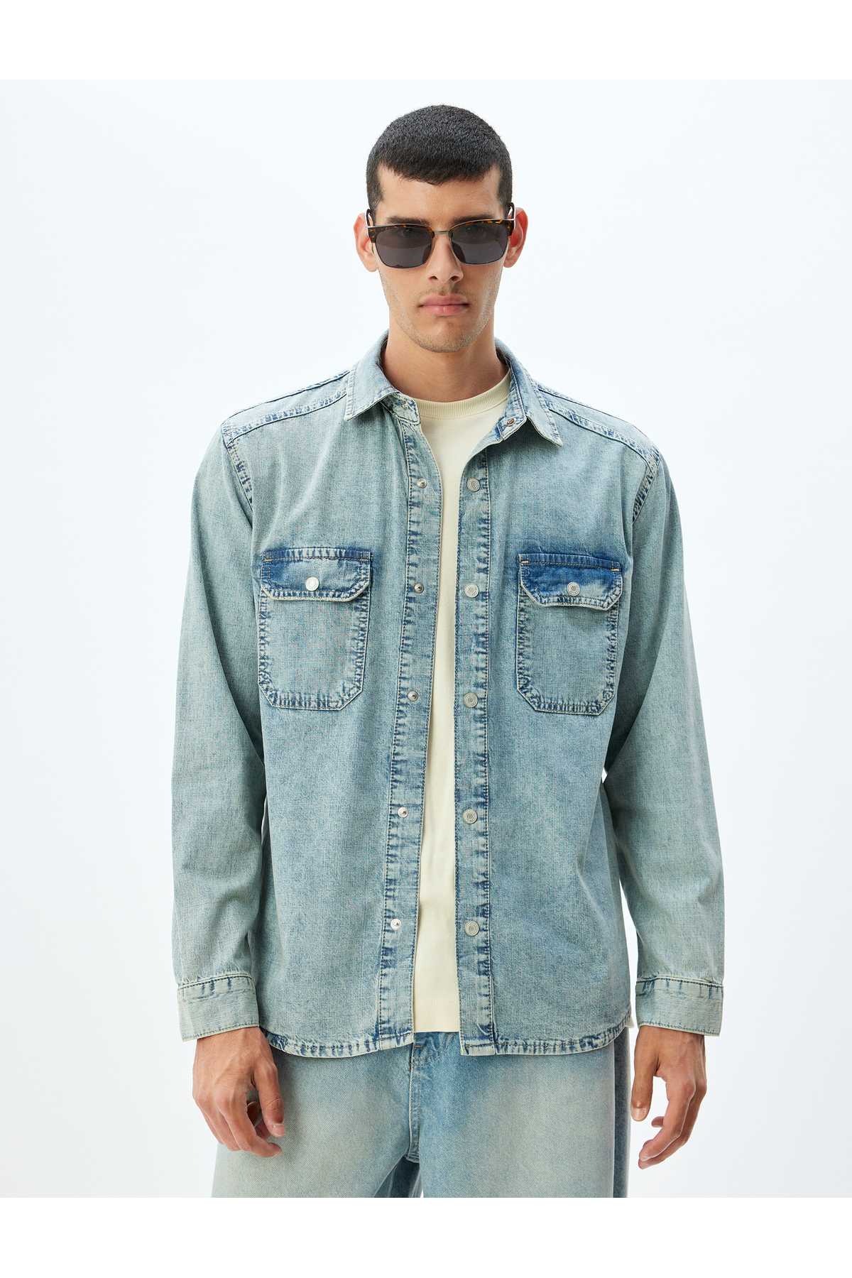 کت بزرگسال مردانه نیلی سبک