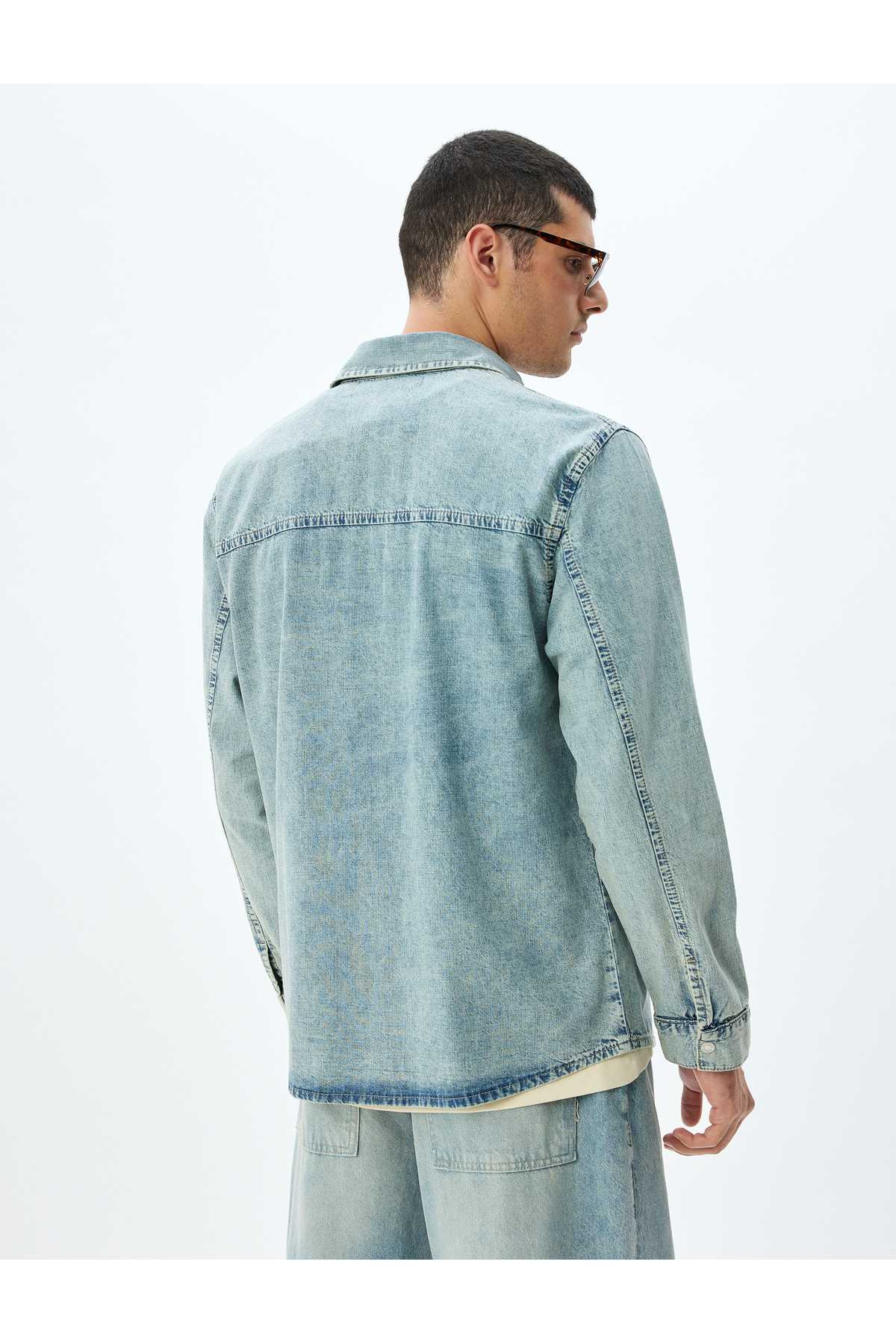 کت بزرگسال مردانه نیلی سبک