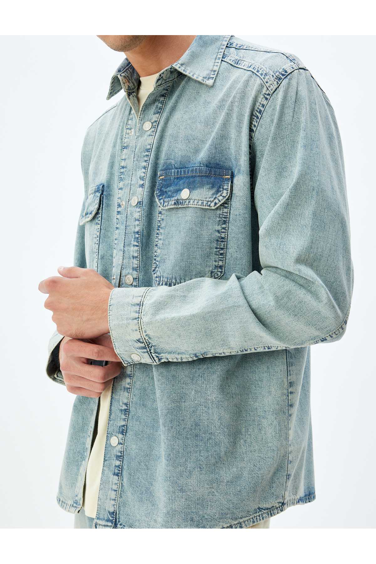 کت بزرگسال مردانه نیلی سبک