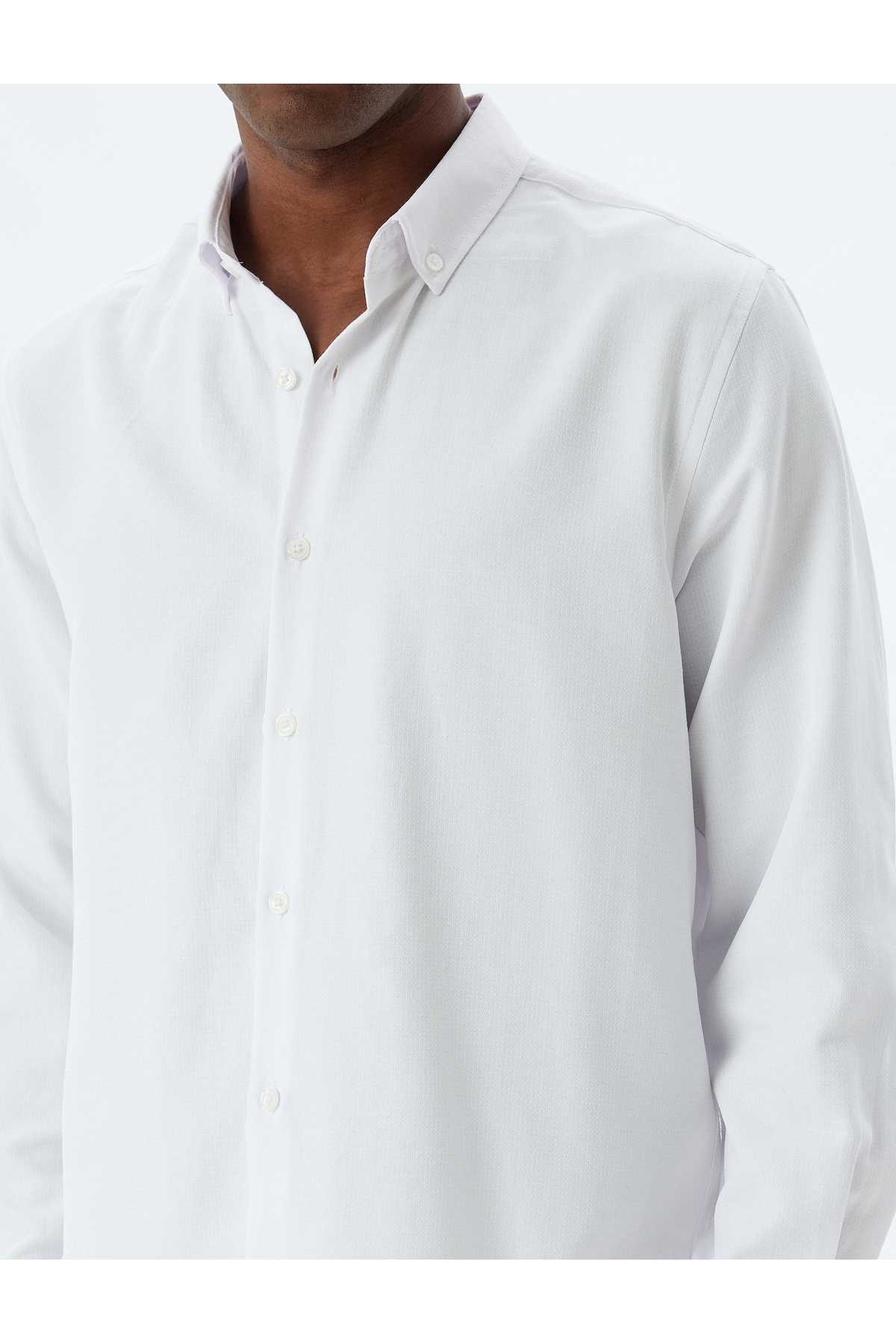 پیراهن باریک آستین بلند ترکیب پنبه ای