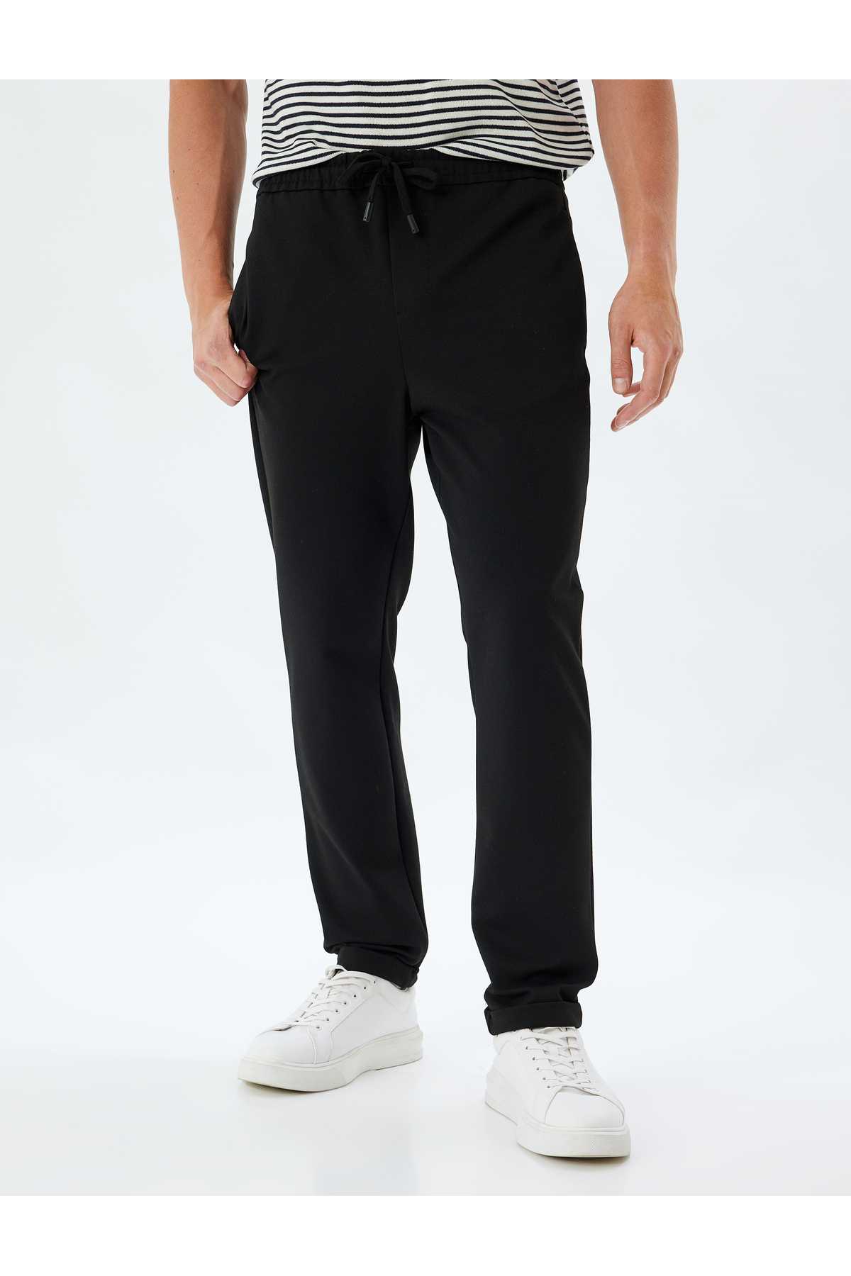 شلوار کمری توری با جزئیات جیب