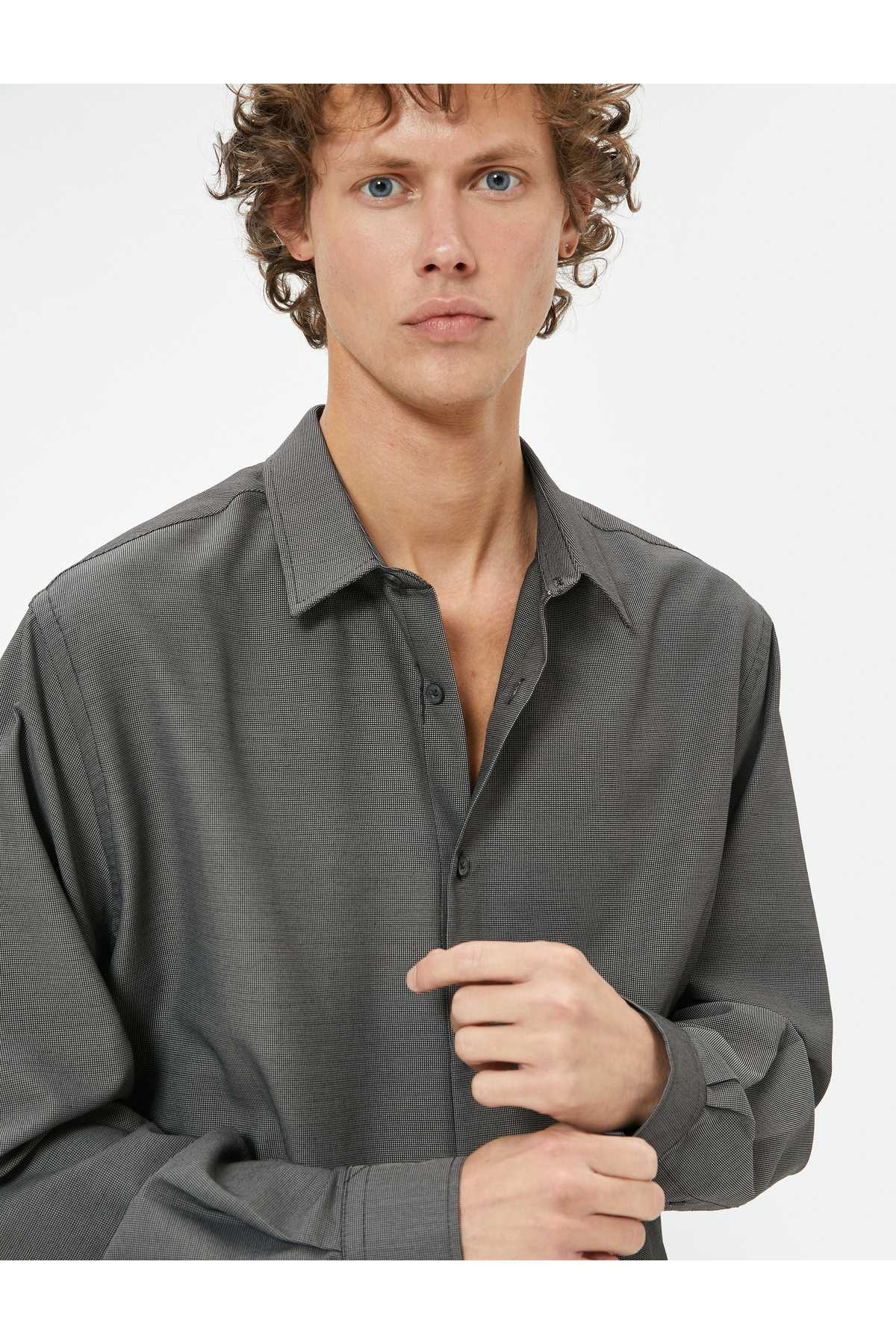 پیراهن پایه آستین بلند ترکیب پنبه