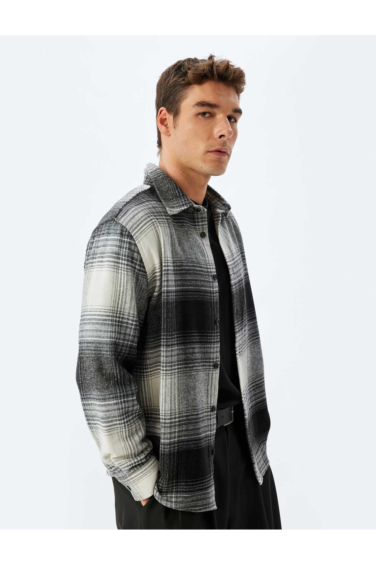 ترکیب پنبه آستین بلند پیراهن چوب جک