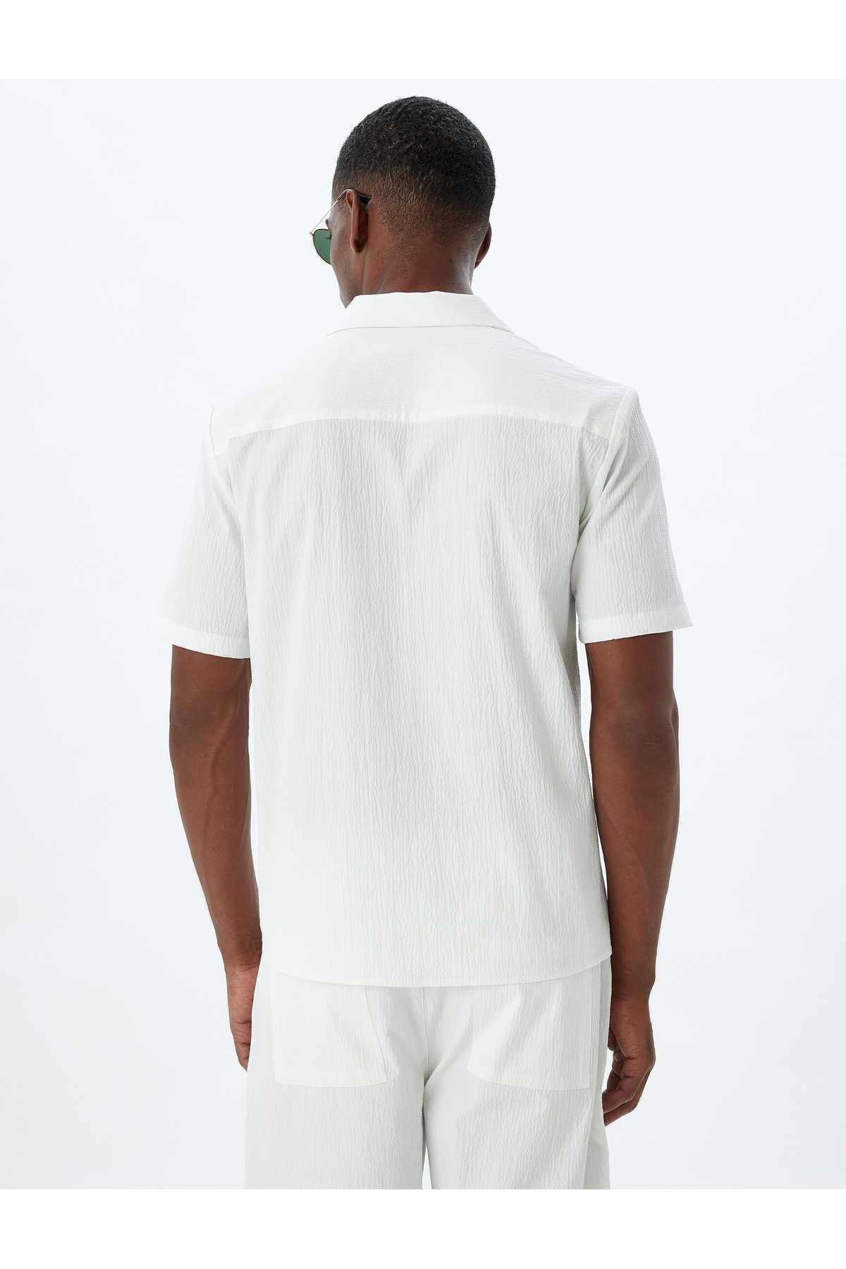 پیراهن آستین کوتاه نخی بافت پایه