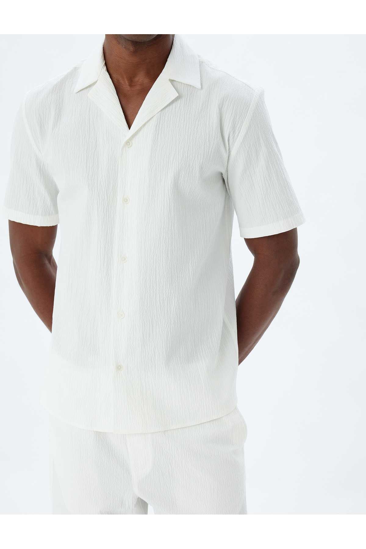 پیراهن آستین کوتاه نخی بافت پایه
