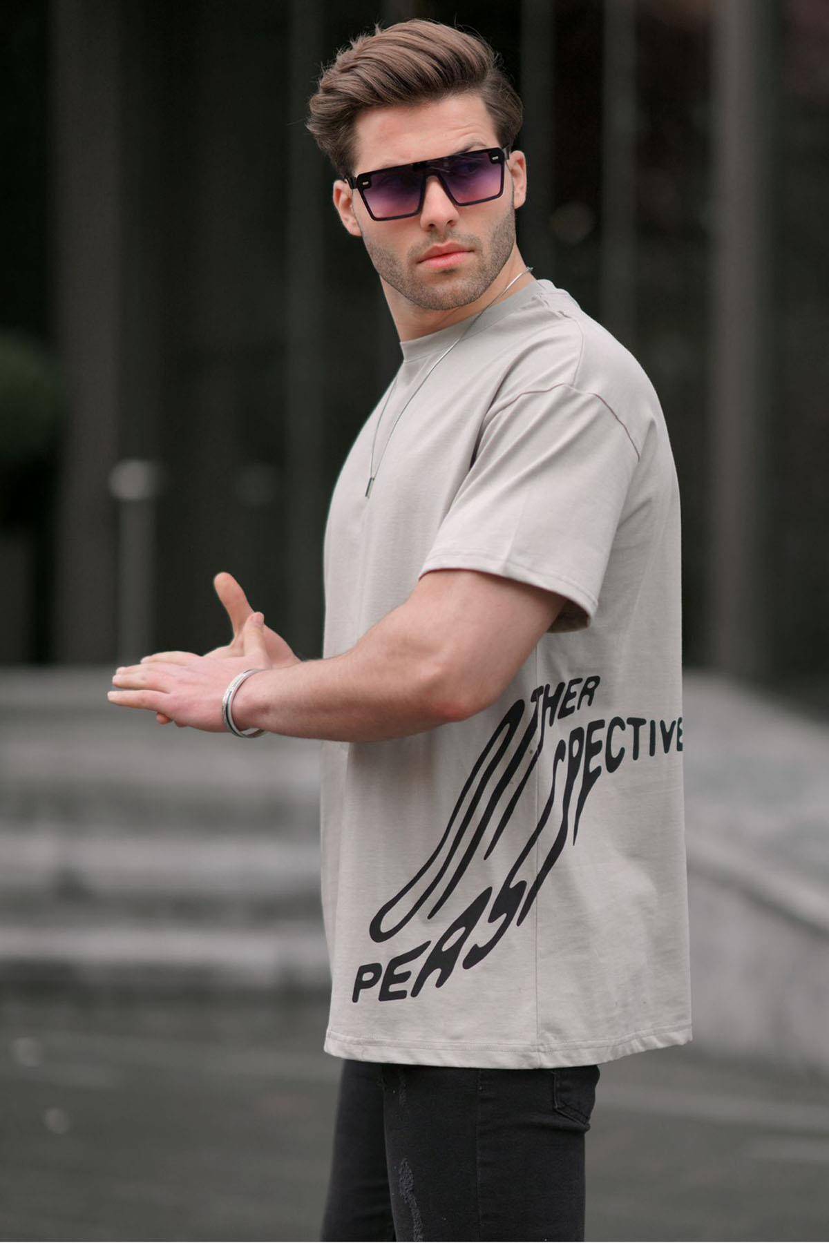 تیشرت مردانه طرح دار مشکی