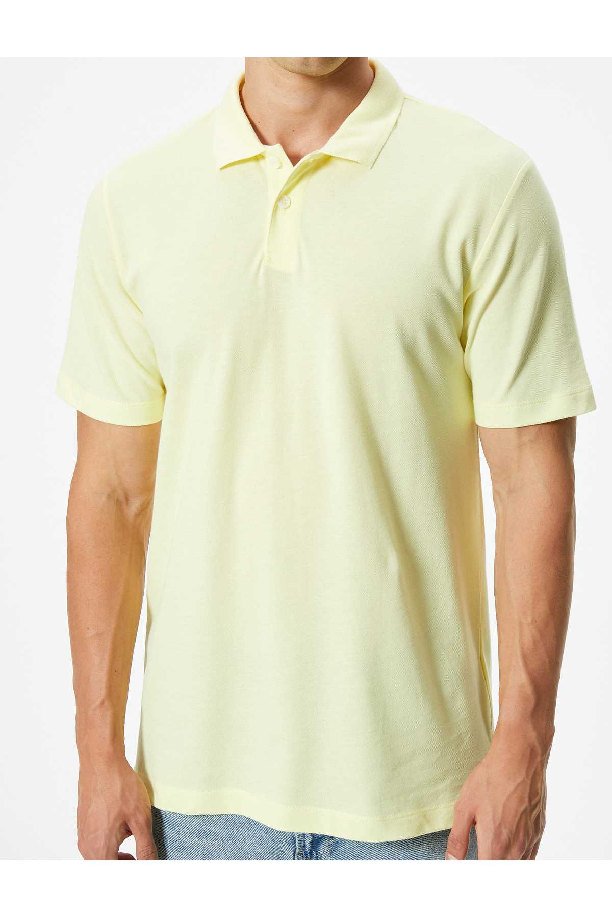 تیشرت اسلیم فیت یقه پولو آستین کوتاه نخی