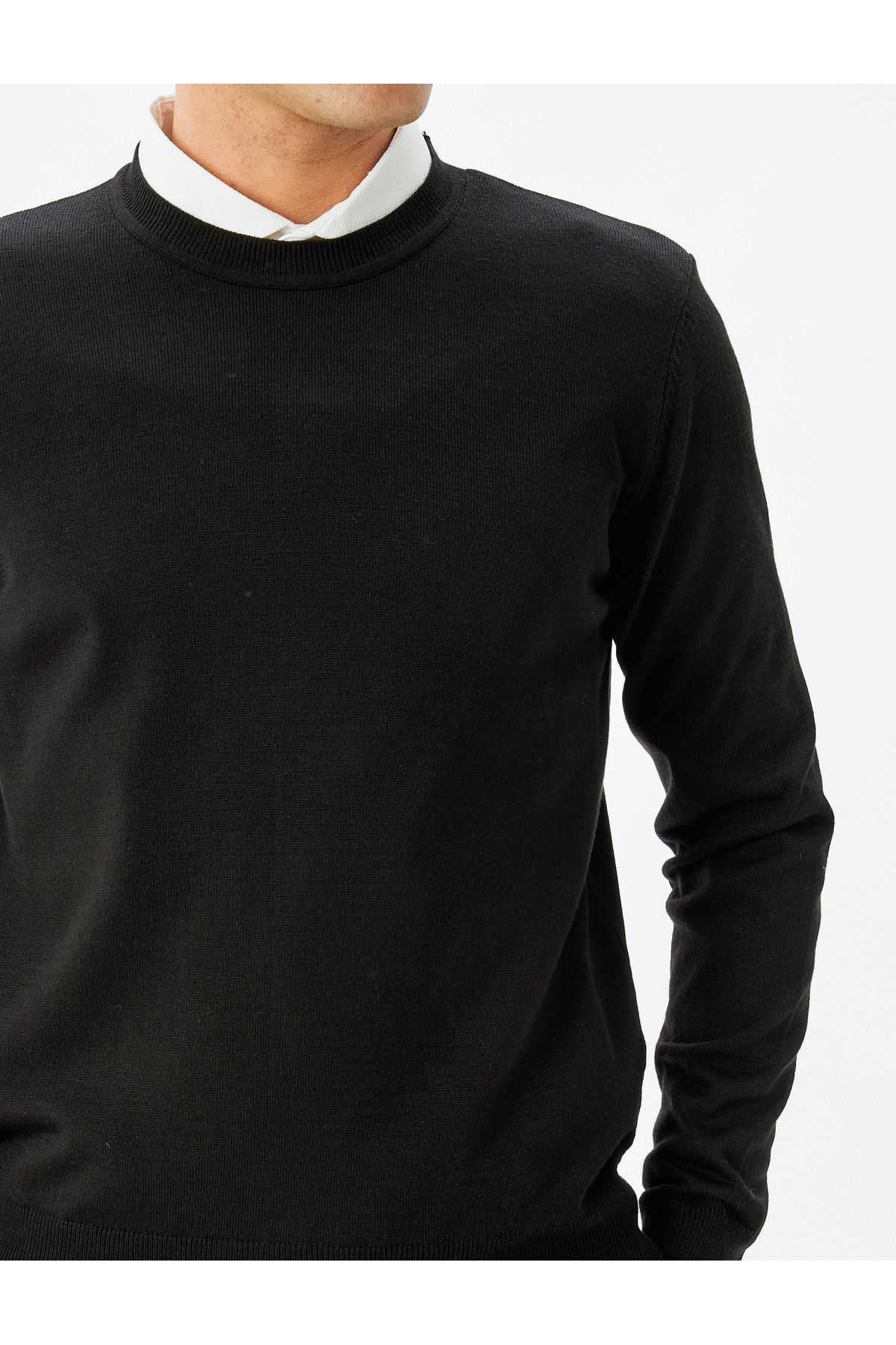 ژاکت بافتنی پایه آستین بلند یقه خدمه