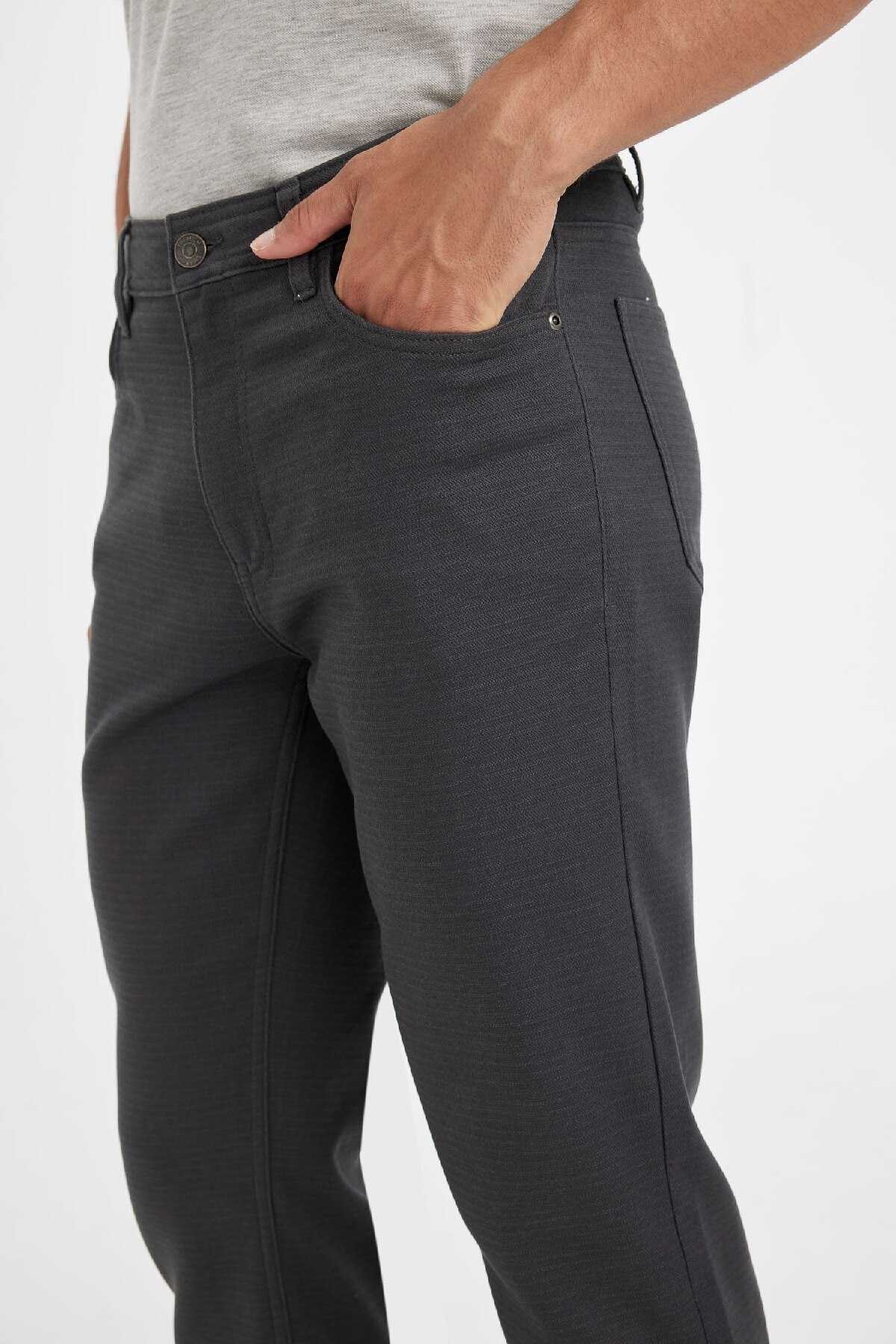 شلوار ساده با جیب های راست