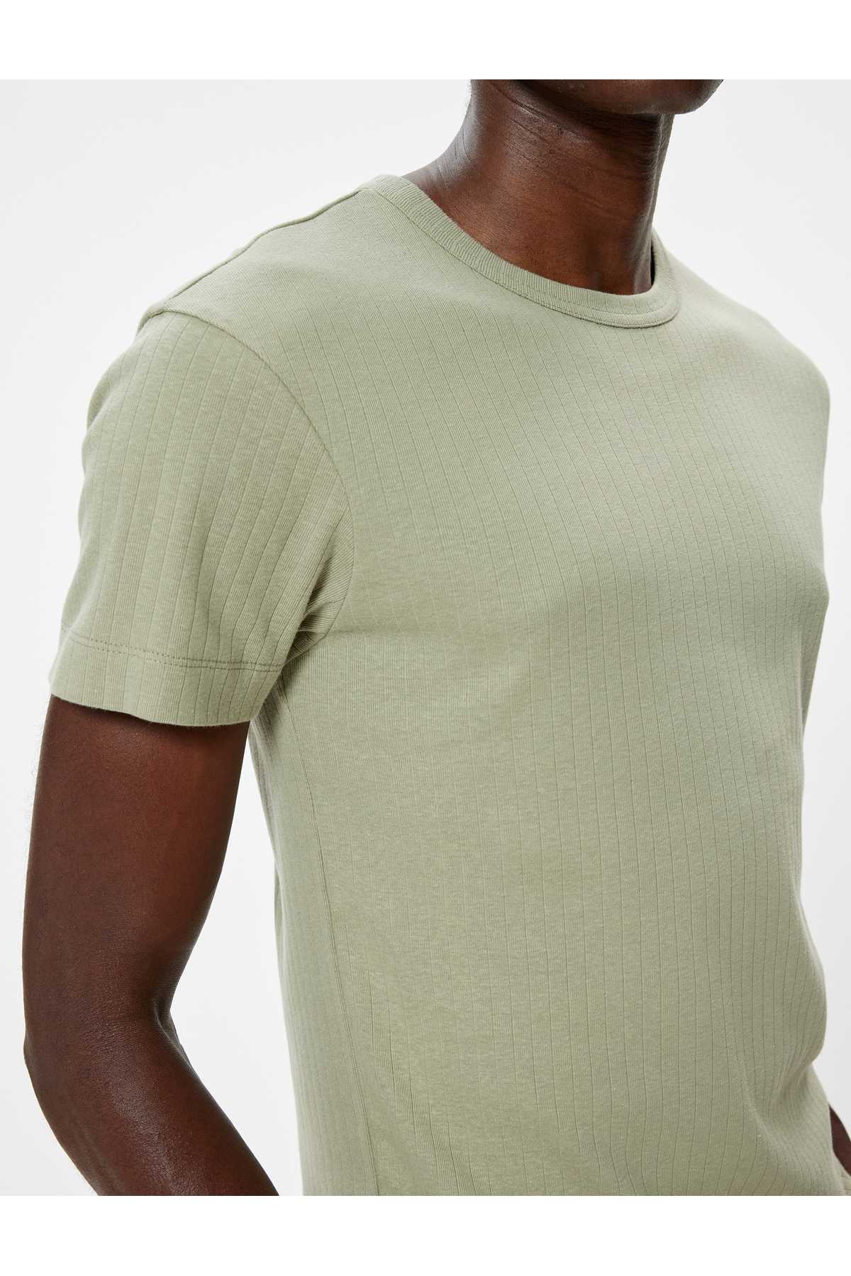 تیشرت پایه آستین کوتاه بافت باریک