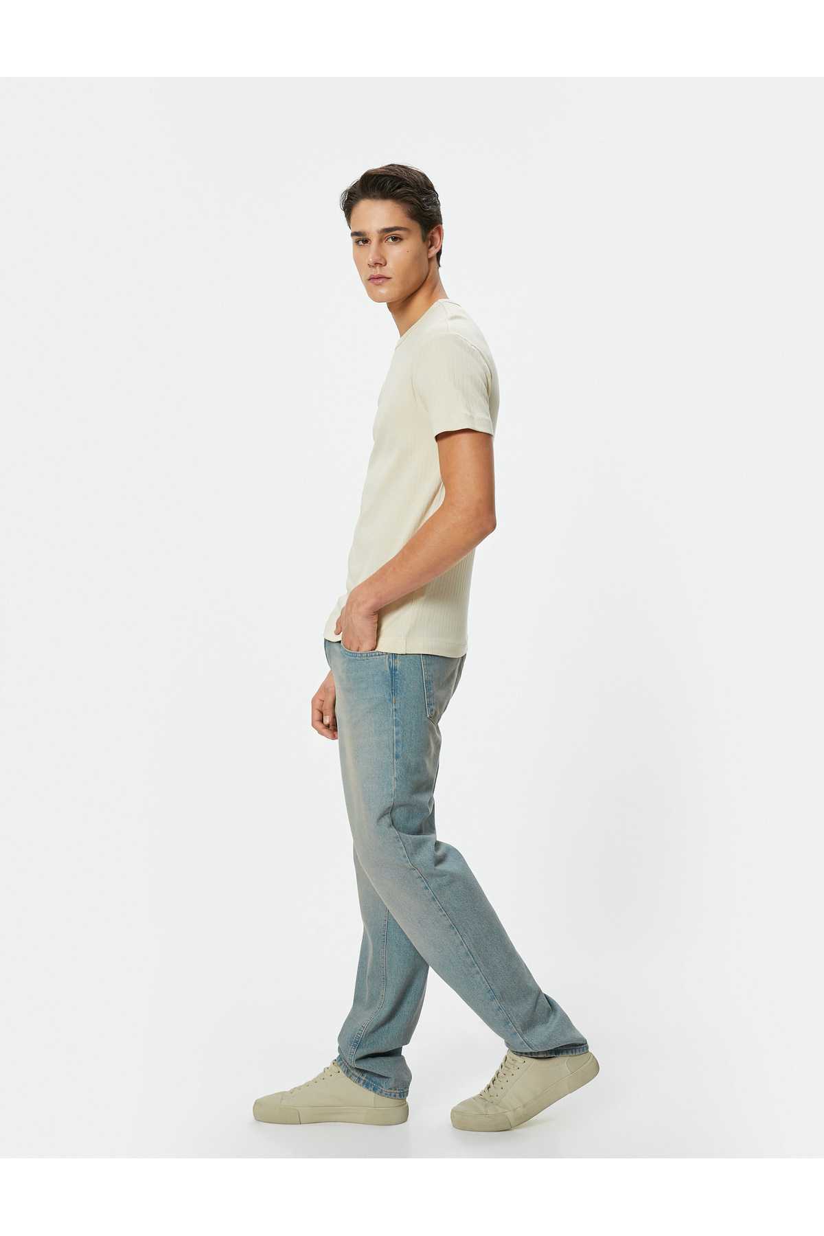 تیشرت پایه آستین کوتاه بافت باریک