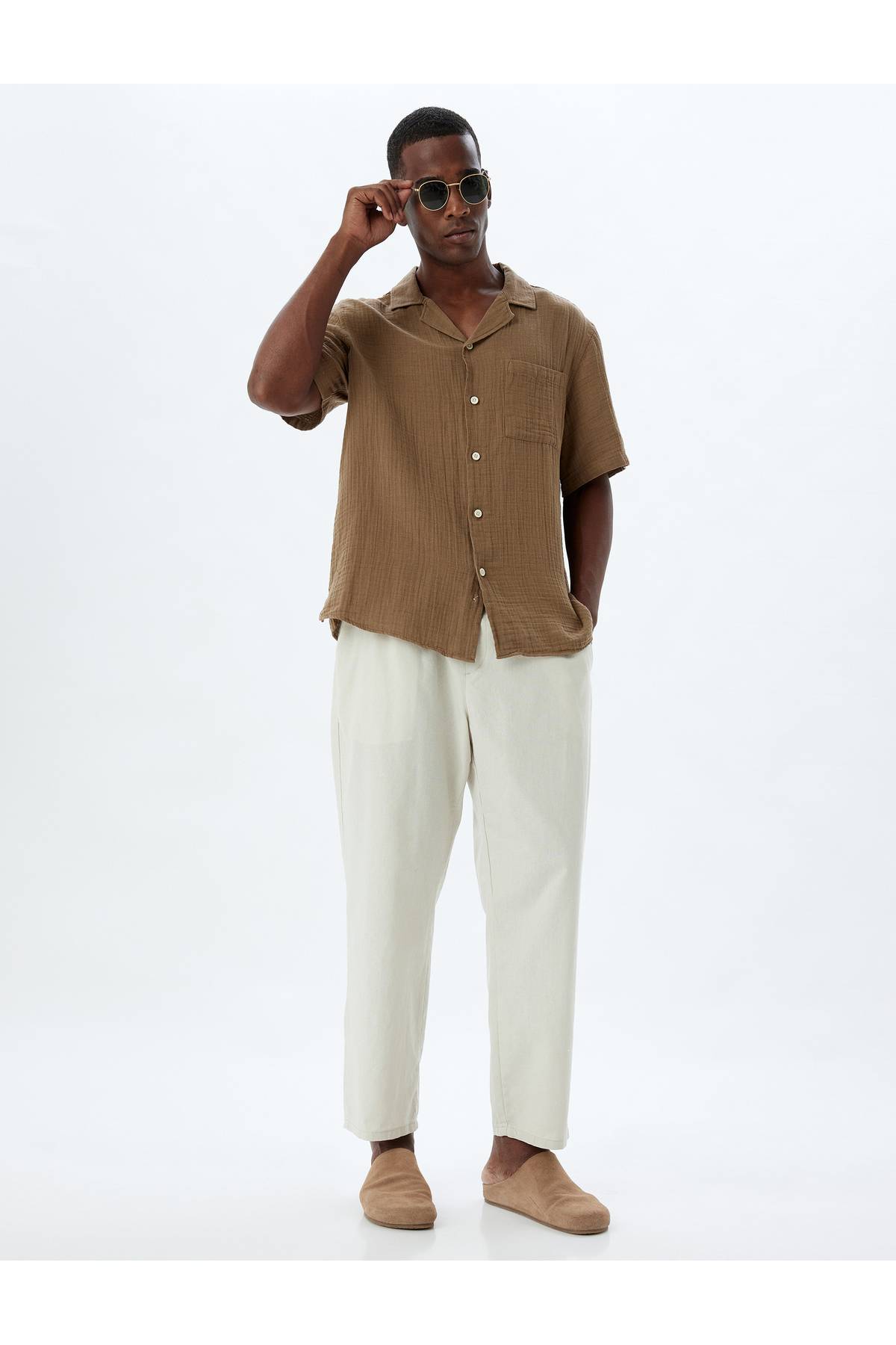 شلوار جین مرد خاکی