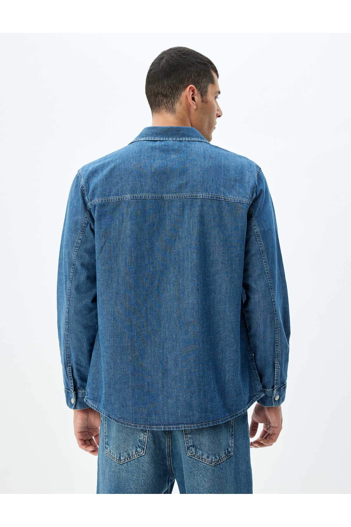 کت بزرگسال مردانه نیلی سبک