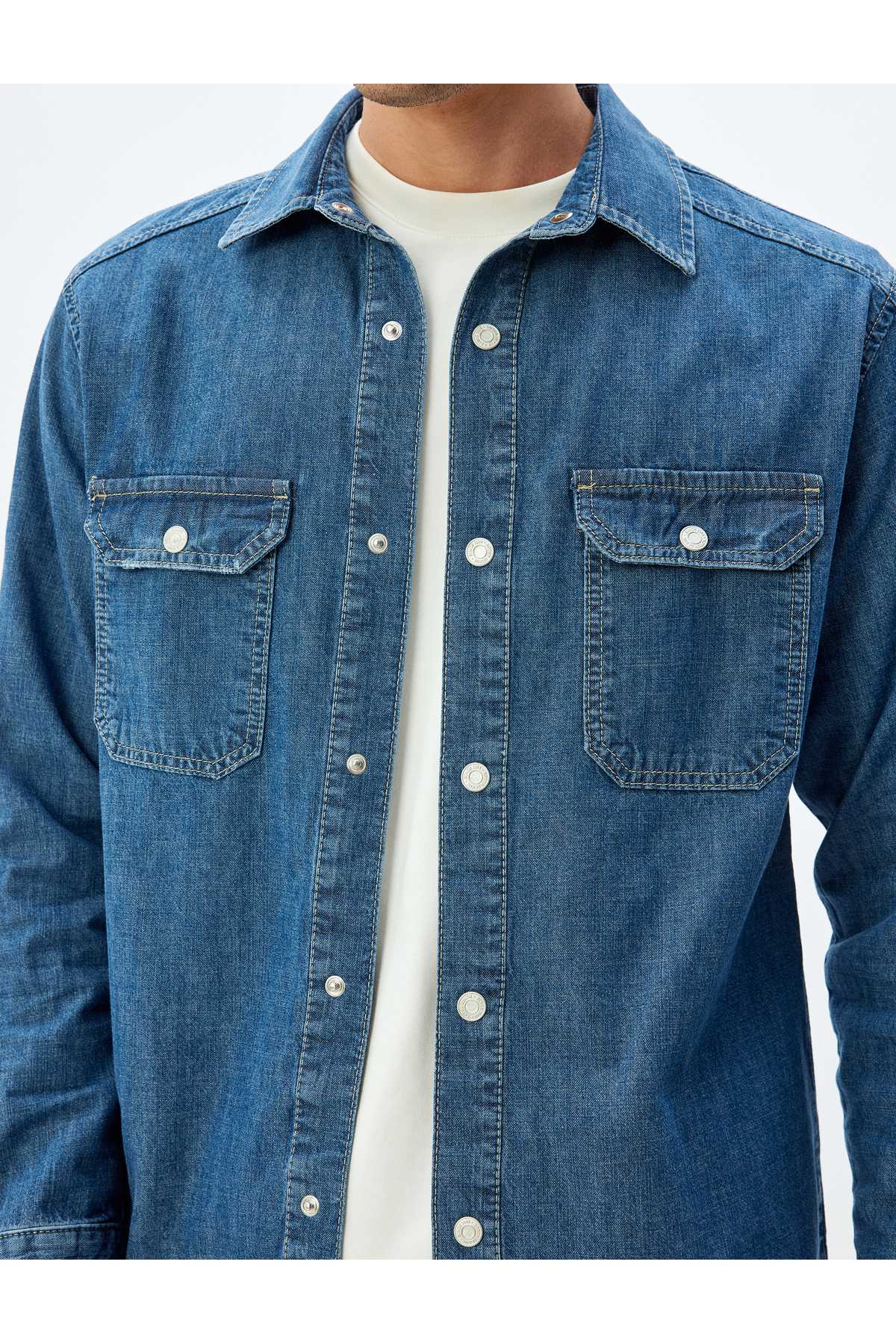 کت بزرگسال مردانه نیلی سبک