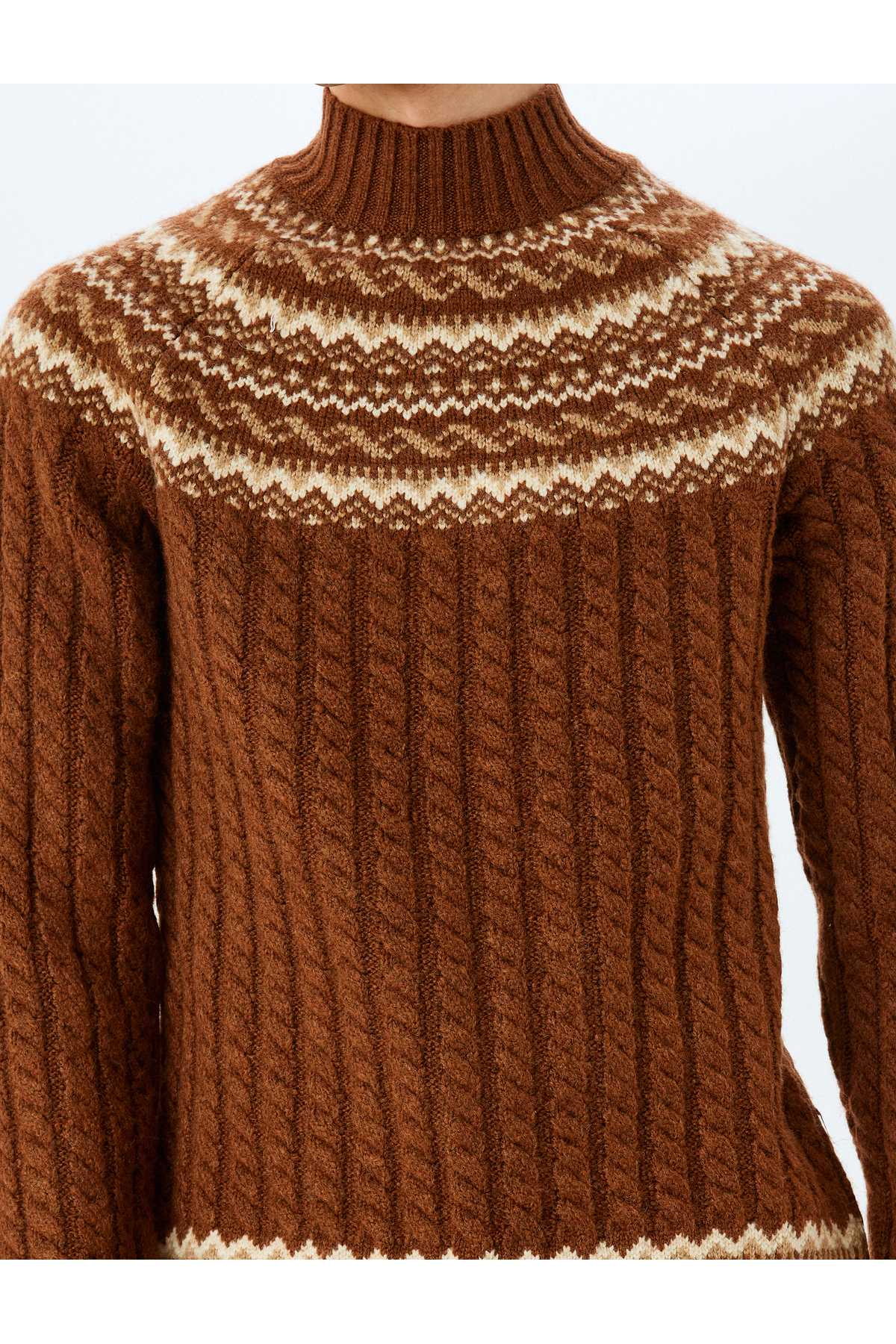 یقه ماهیگیر با بافت لباس بافتنی الگوی بافتنی