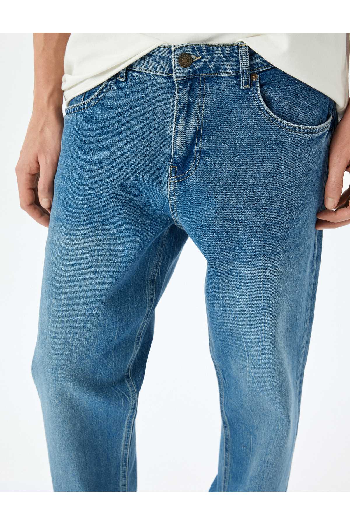 شلوار جین مستقیم پنبه پنبه