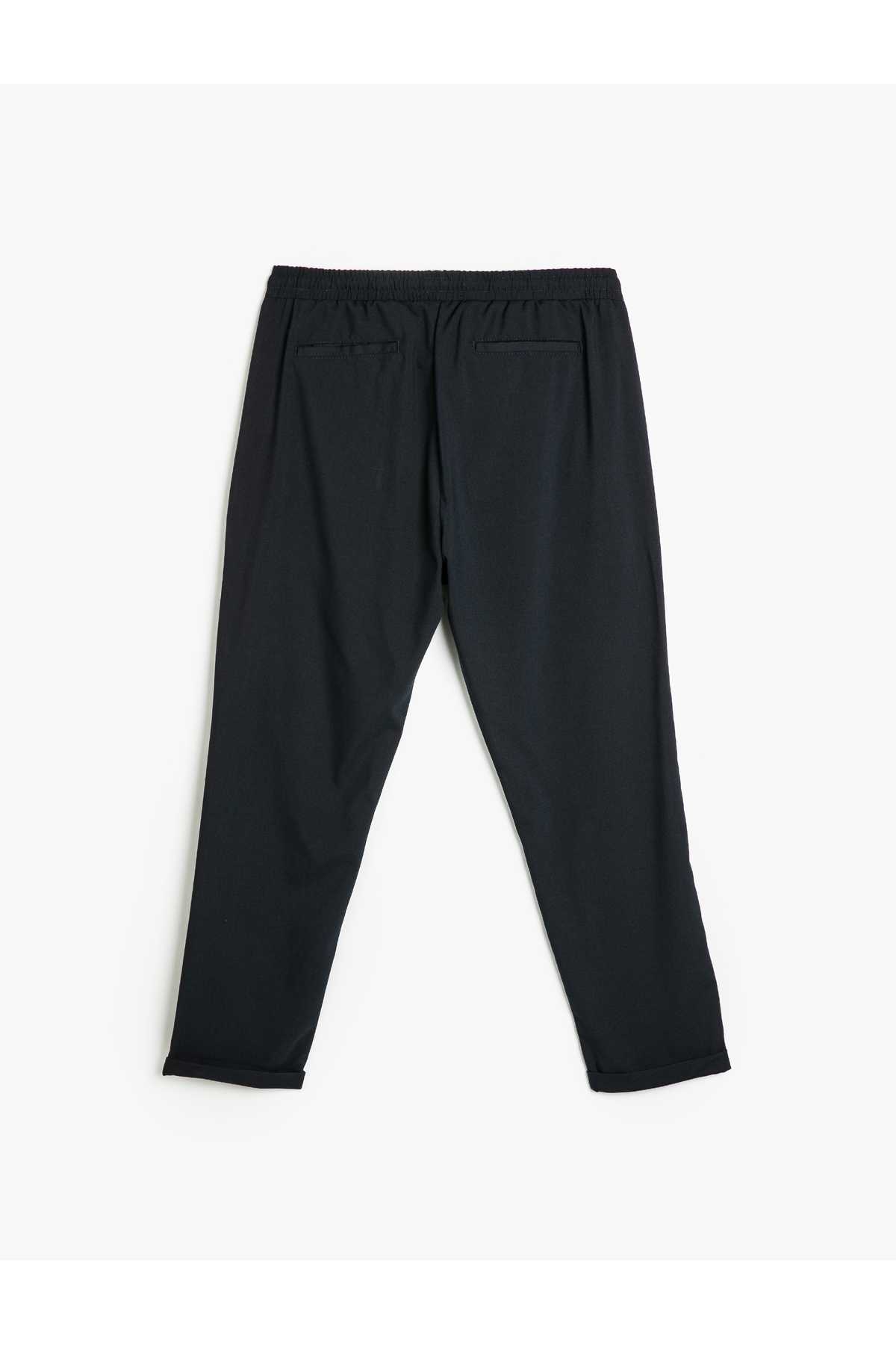 کمر مخلوط ویسکوز شلوار جیب چید