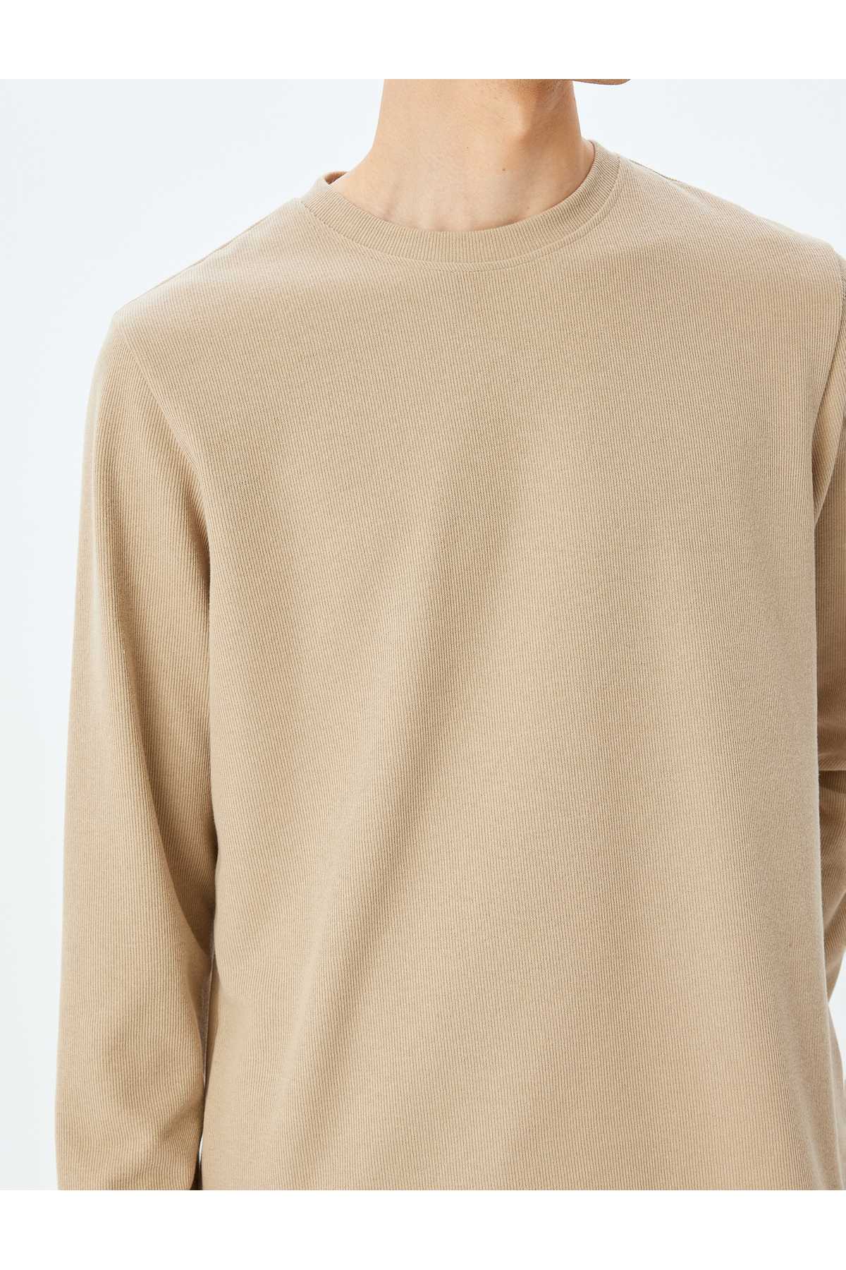 سویشرت یقه خدمه پایه پنبه ترکیبی